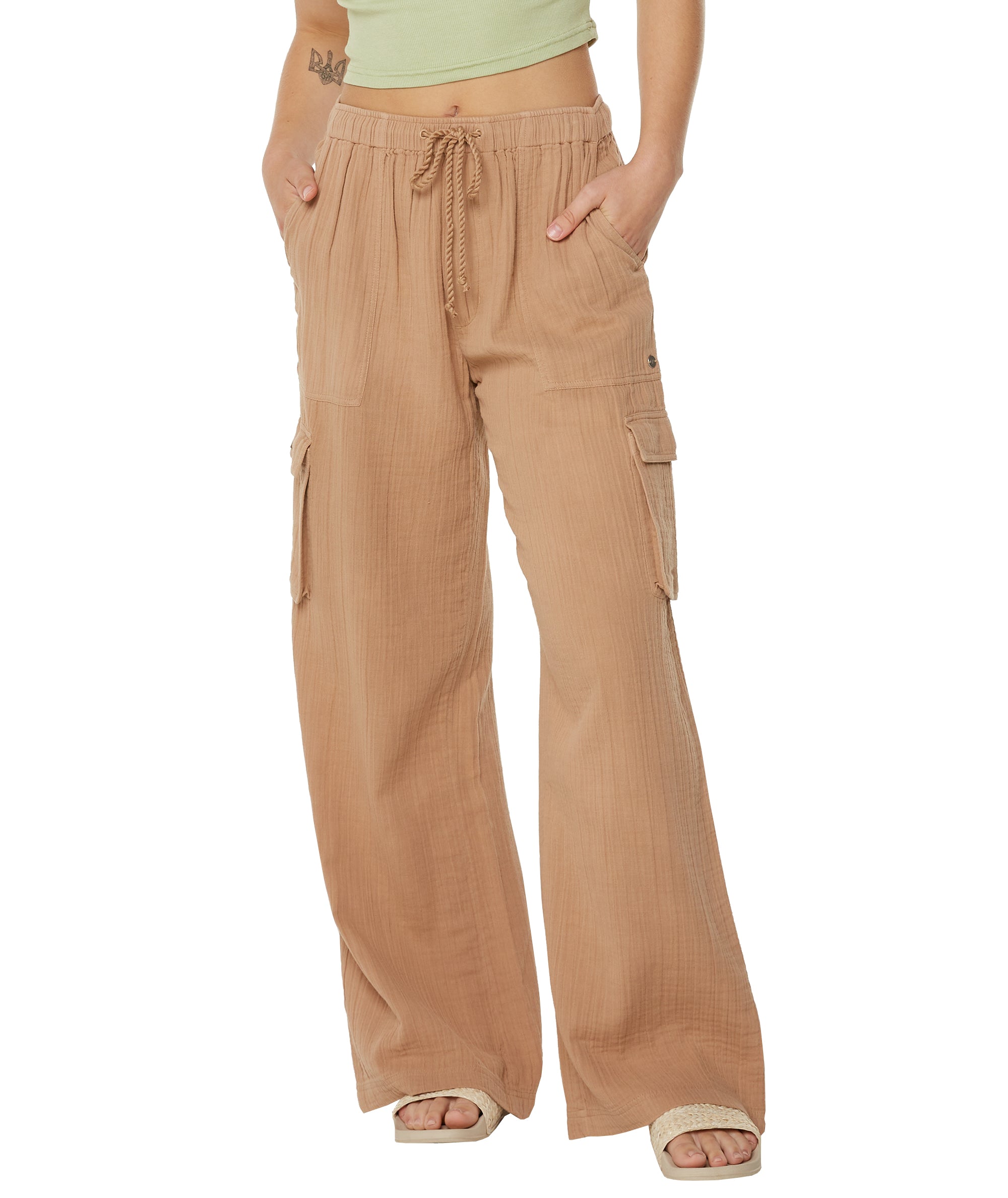 Roxy Precious Cargo Solid Beach Pants CPJ L