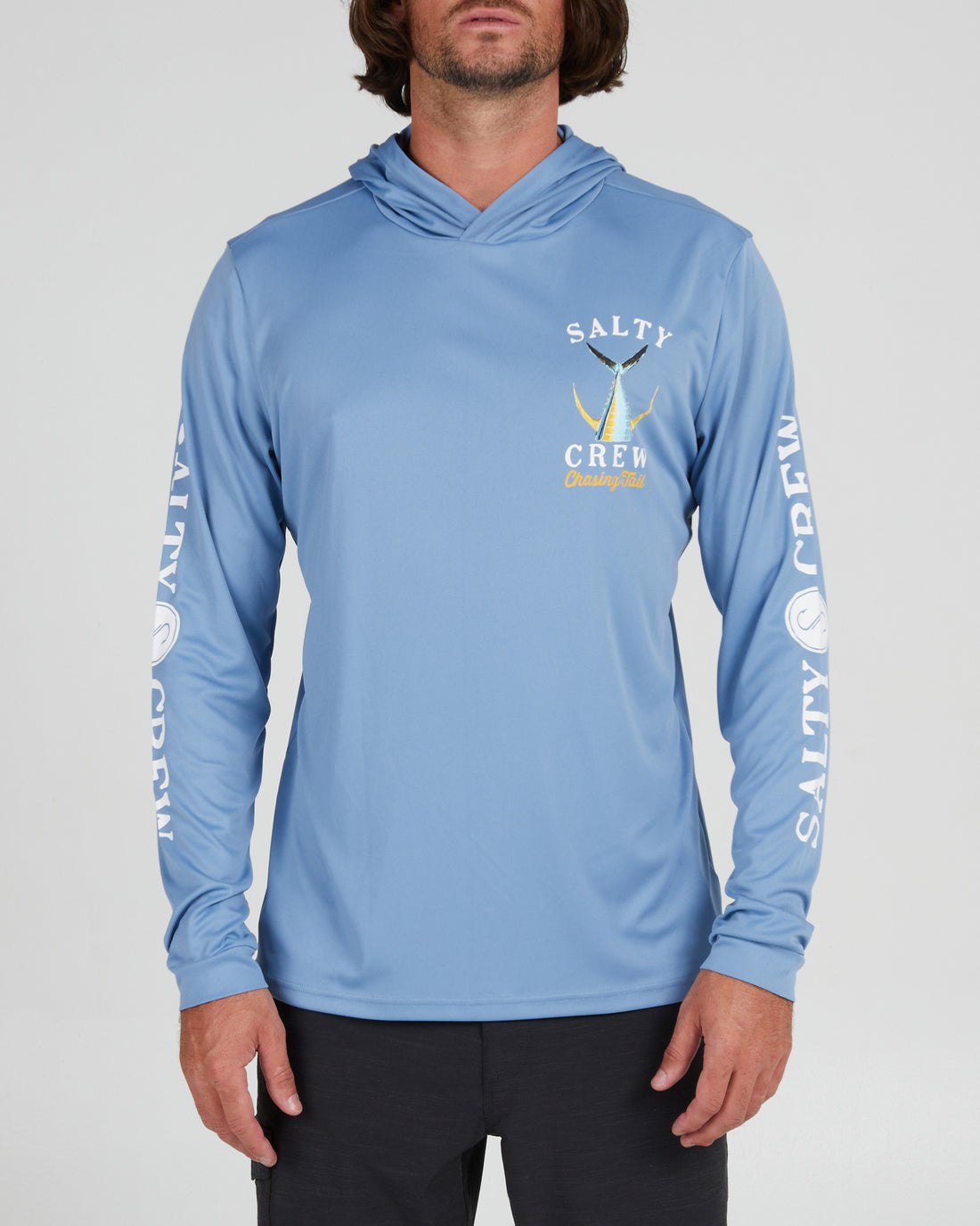 Salty Crew Tailed Hooded Sun Shirt Marine Blue XL