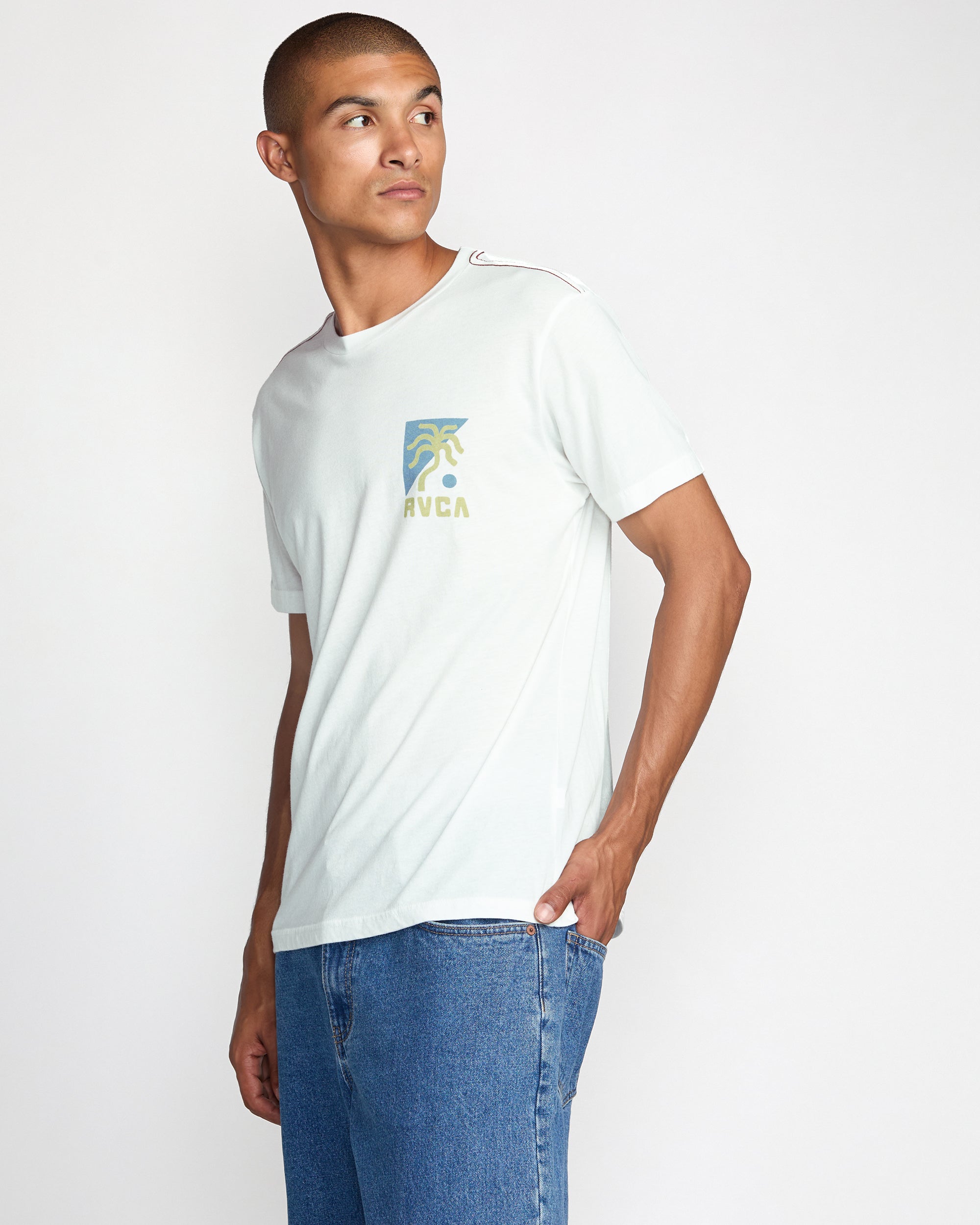 RVCA NATE HARBOR SS ANTIQUE WHITE L