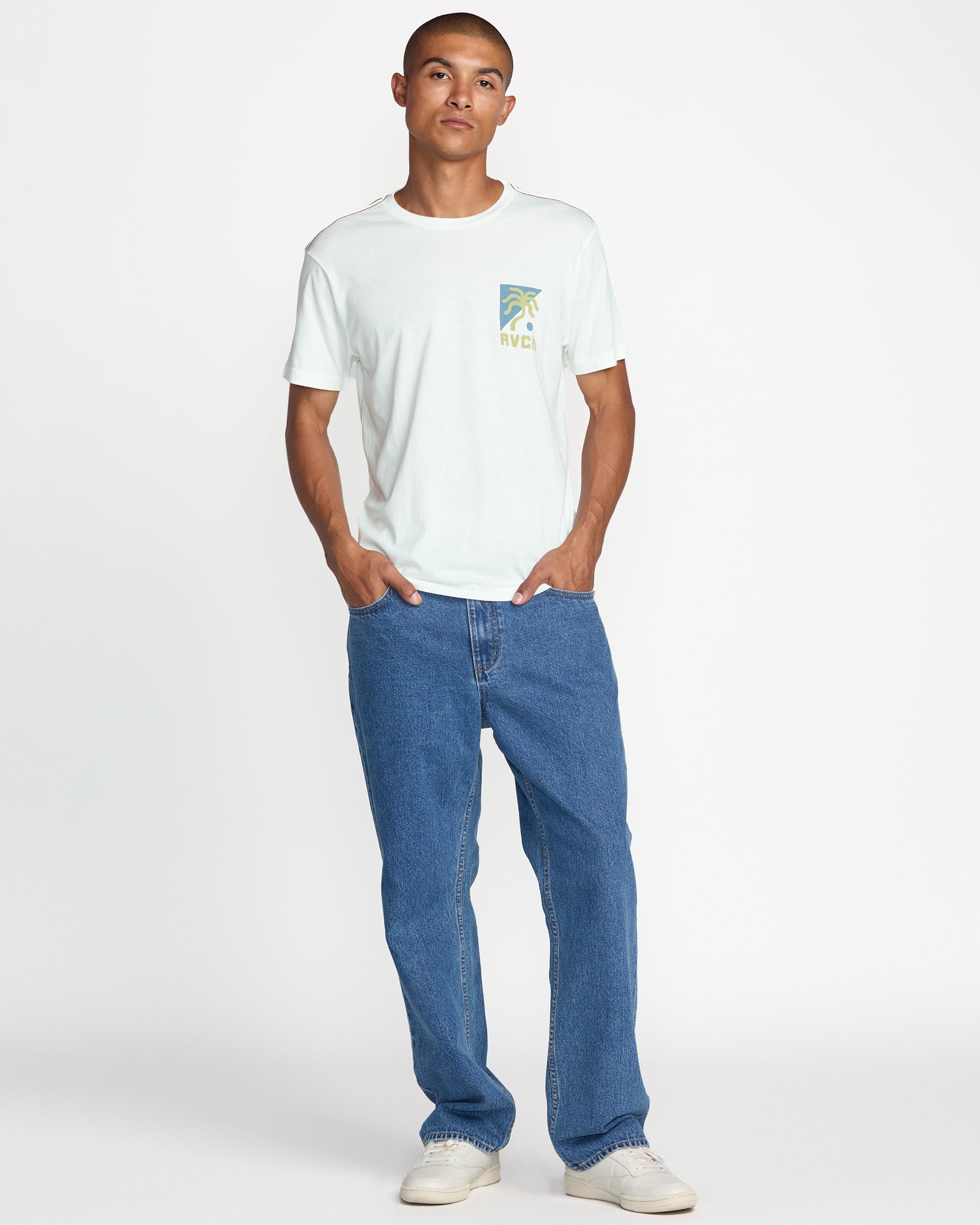 RVCA NATE HARBOR SS ANTIQUE WHITE S
