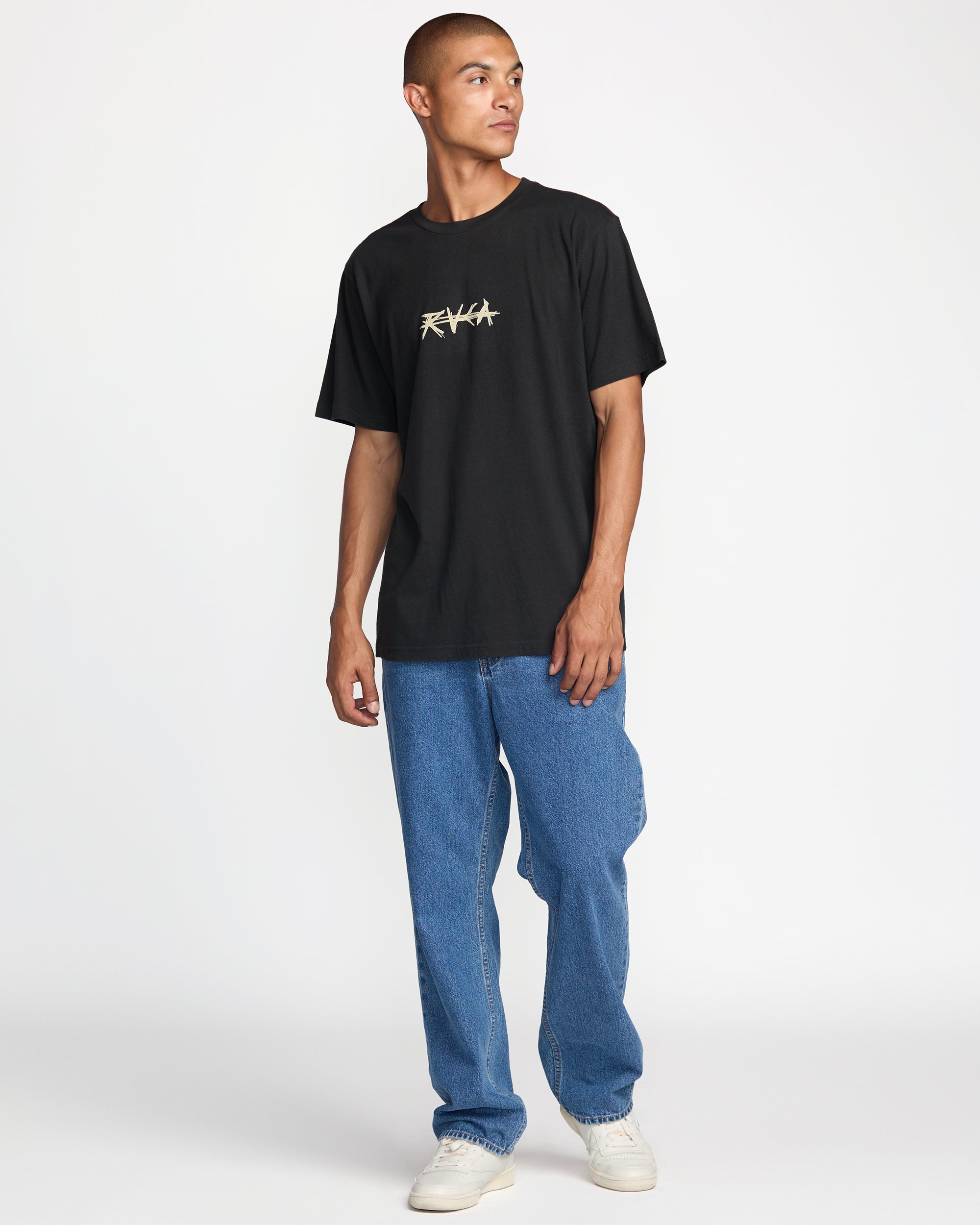 RVCA CROSSED PALMS SS PTK-PIRATE BLACK L