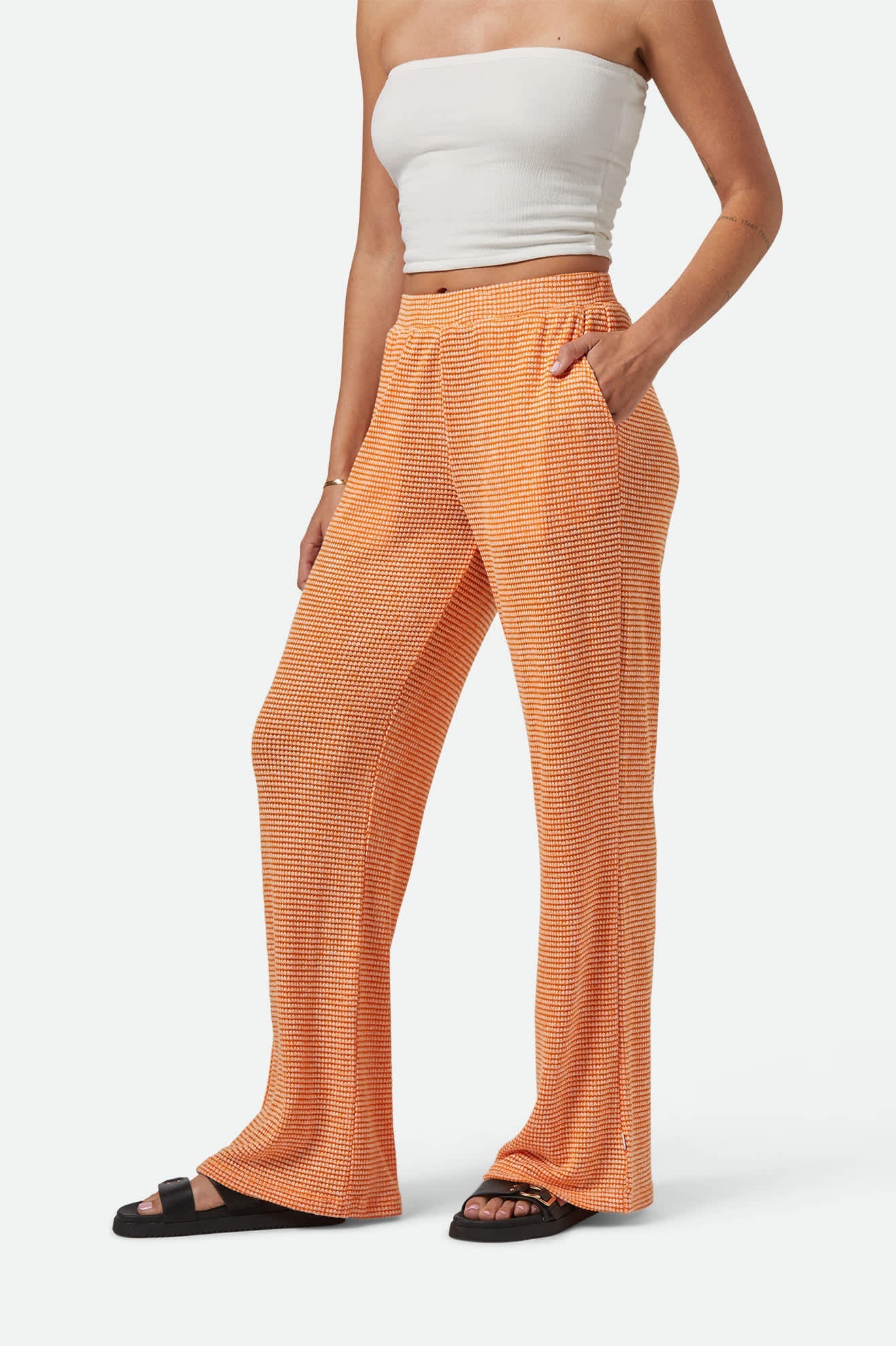 BRIXTON MAUDE MESH LOUNGE PANT TANGERINE M