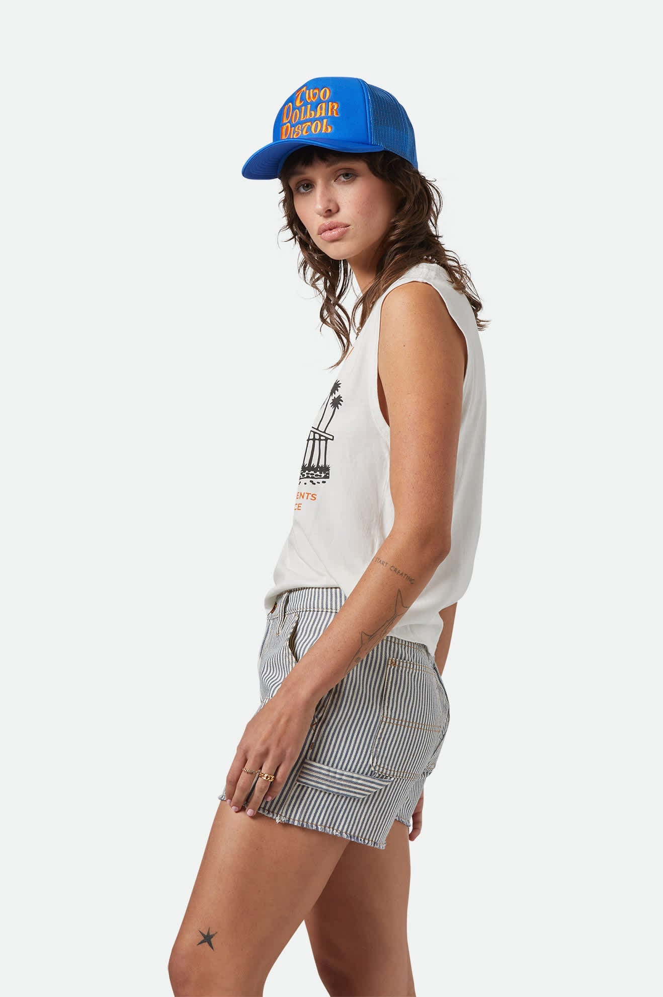 BRIXTON MOTEL MUSCLE TANK OFF WHITE S
