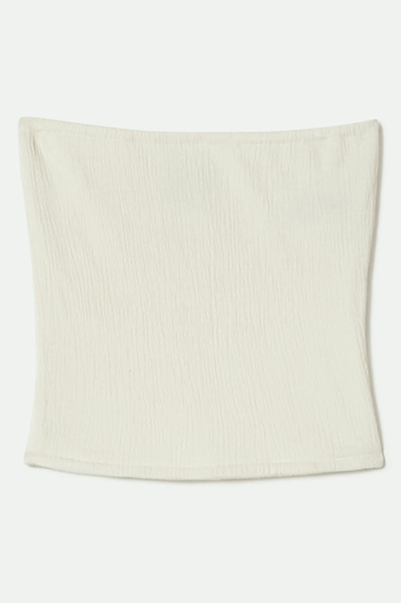 BRIXTON CRINKLE TUBE TOP OFF WHITE L