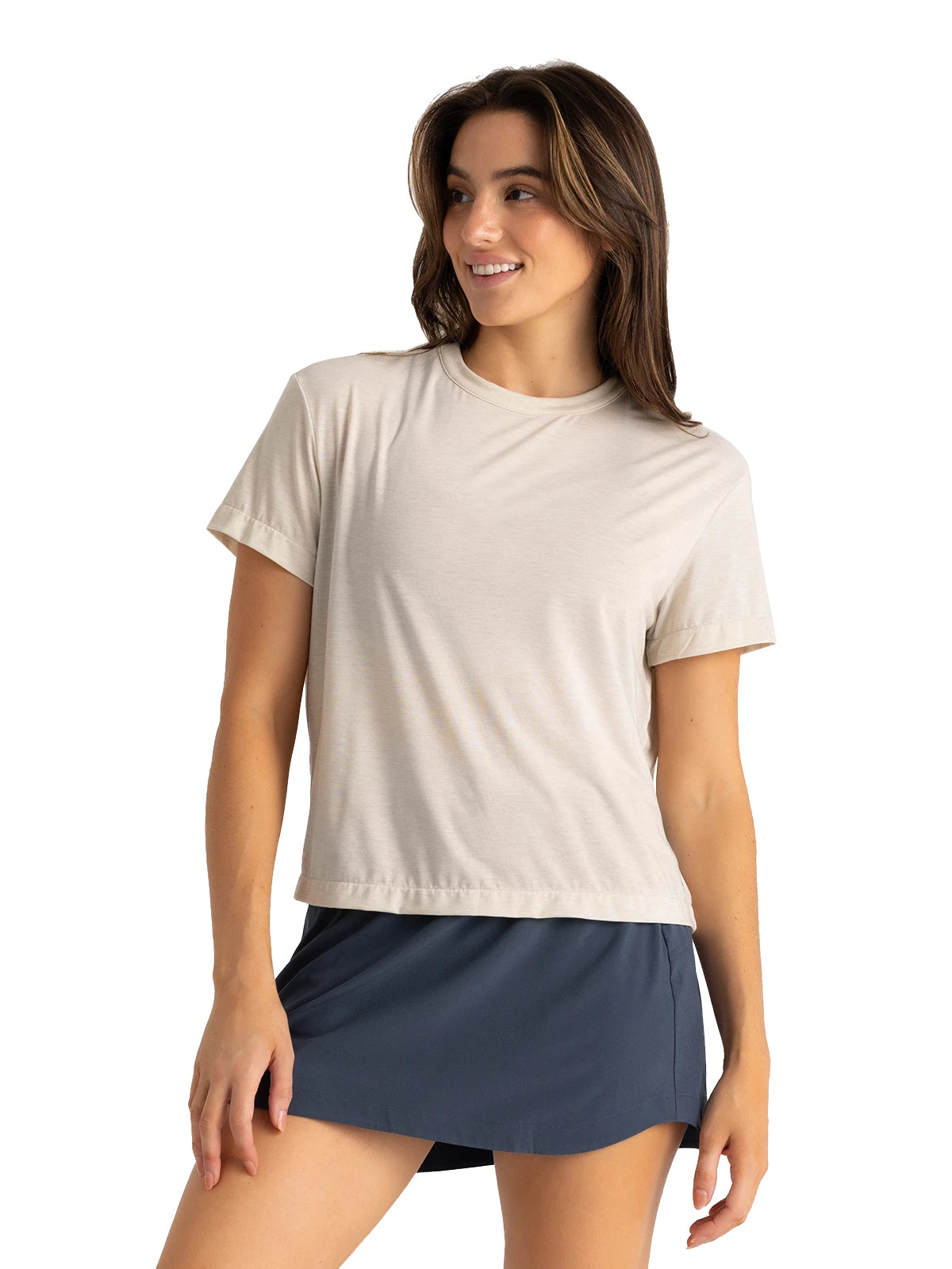 Free Fly Elevate Lightweight Tee 033-HeatherBirch L