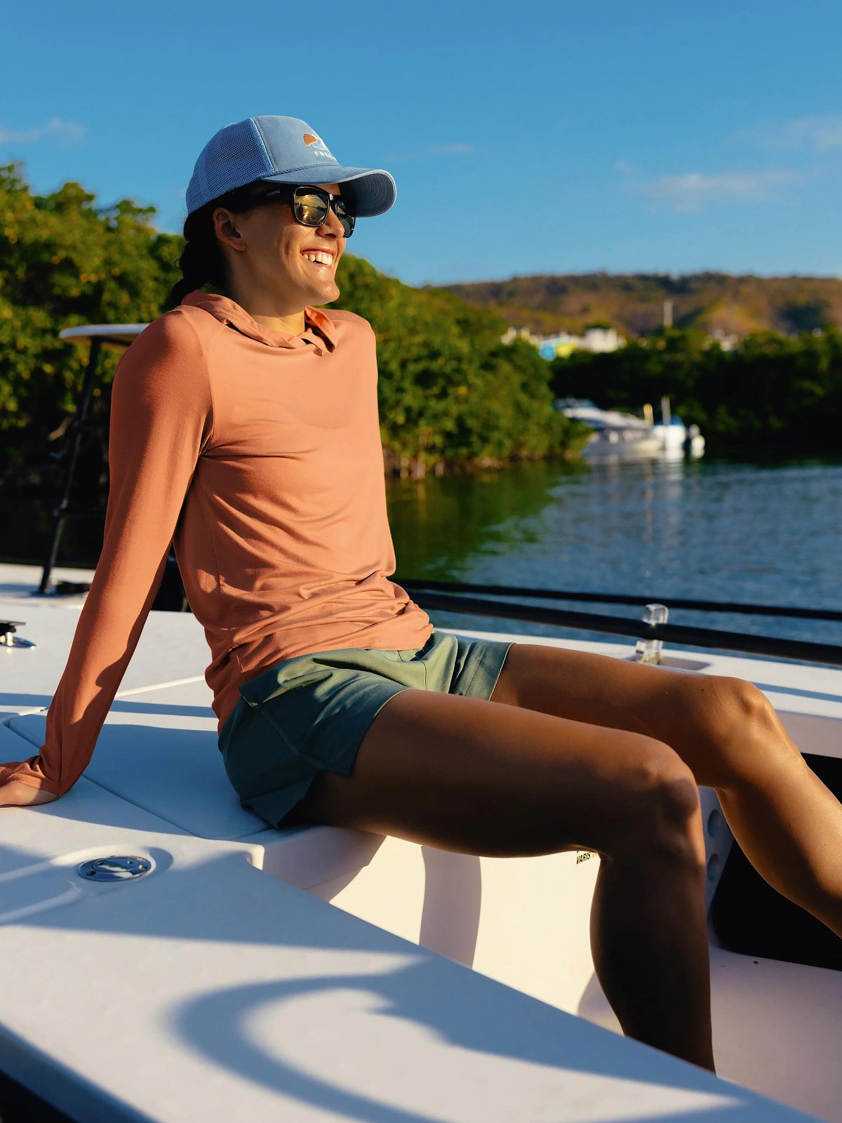 Free Fly Bamboo Shade Hoodie TropicOrange L