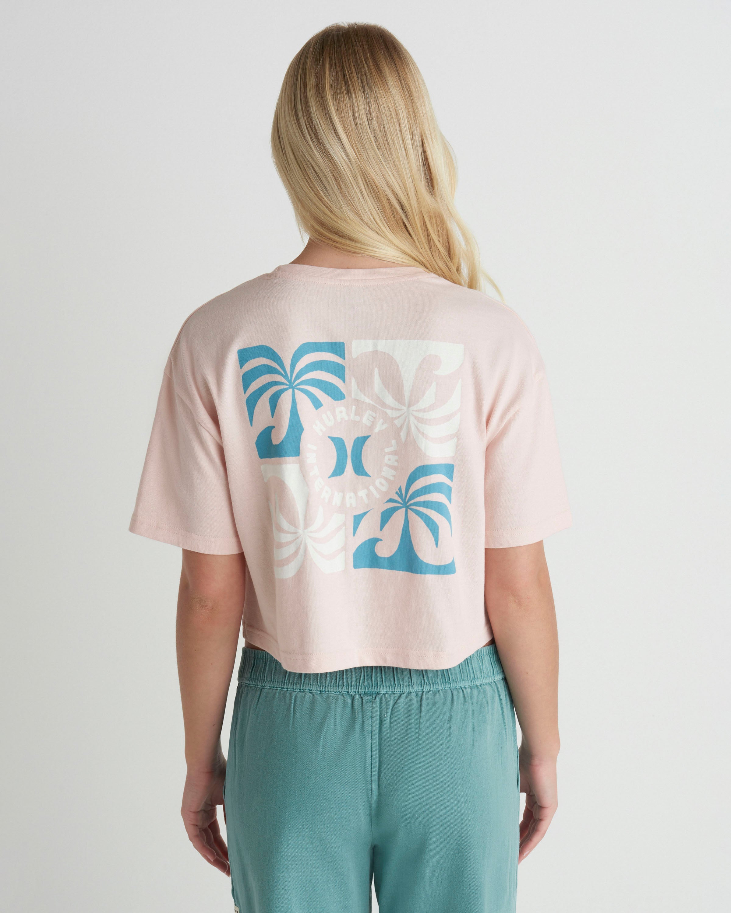 Hurley Coast To Coast Boxy Crop Tee SeashellPink M