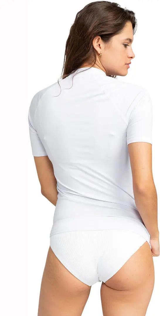 Roxy Girls Whole Hearted SS Lycra 104-BrightWhite M/8-10