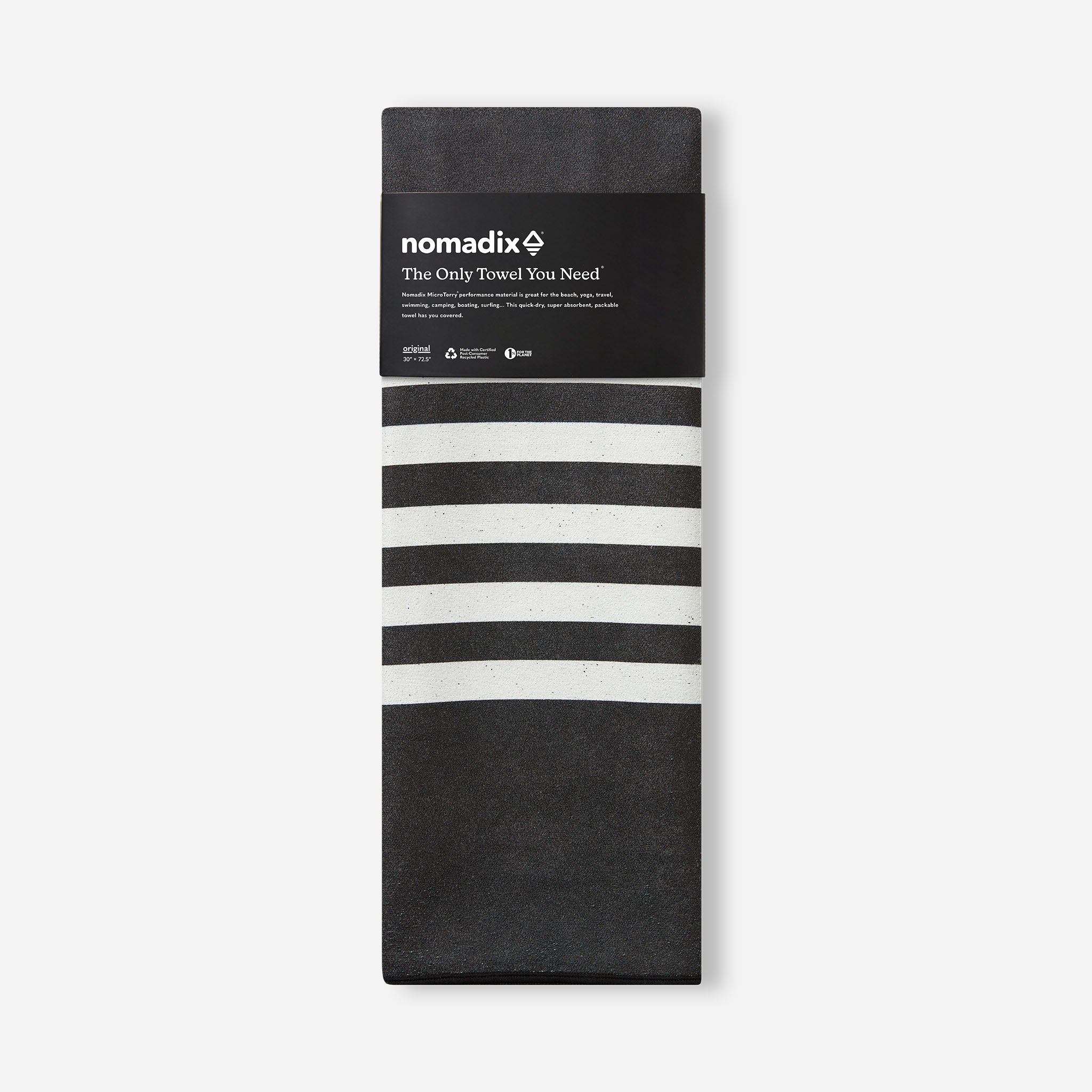 Nomadix Beach Towel PoolsideBlack 30x72.5