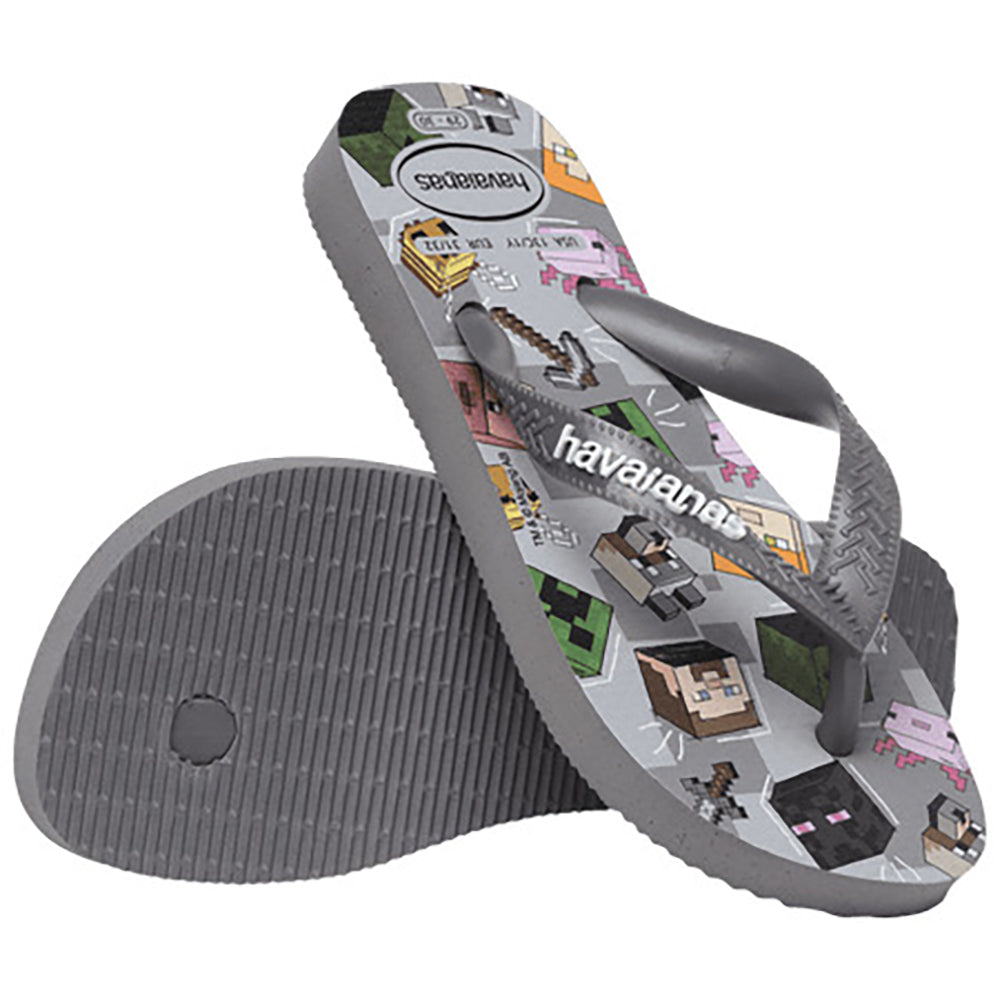 Havaianas Kids Top Minecraft Boys Sandal 5178-Steel Grey 2 Y
