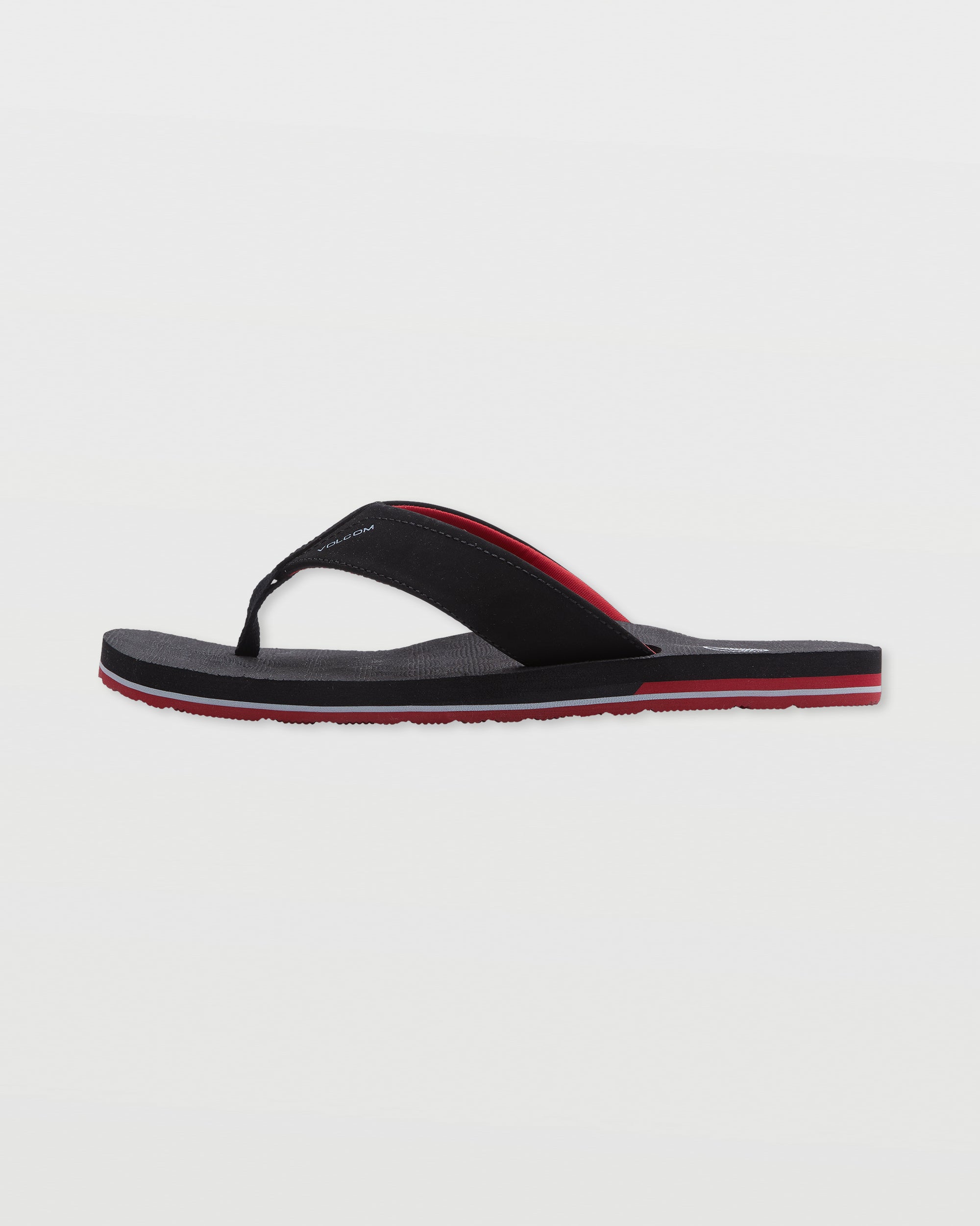 Volcom Victor Big Youth Boys Sandal BRD-Black-Red 5 Y