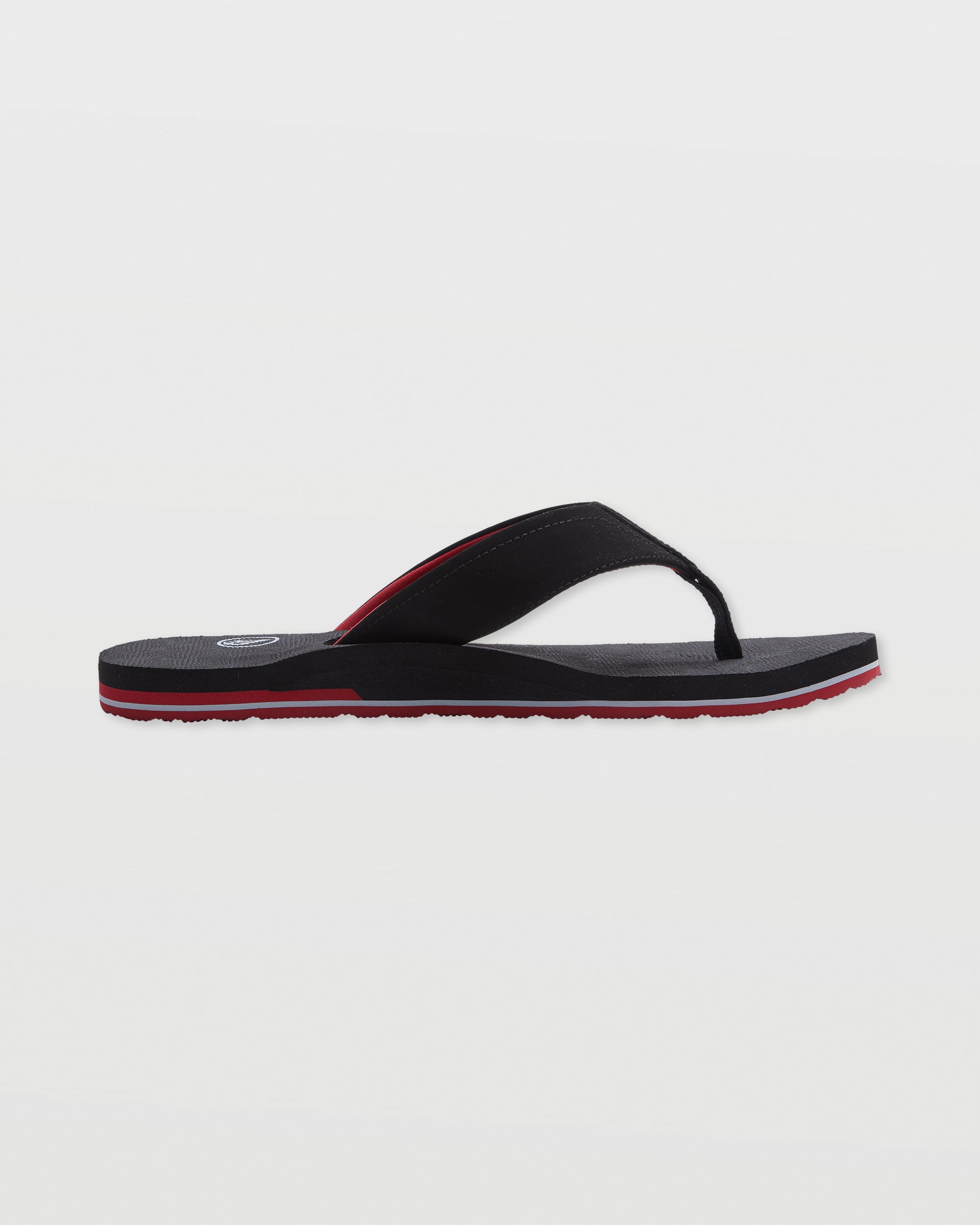 Volcom Victor Big Youth Boys Sandal BRD-Black-Red 5 Y
