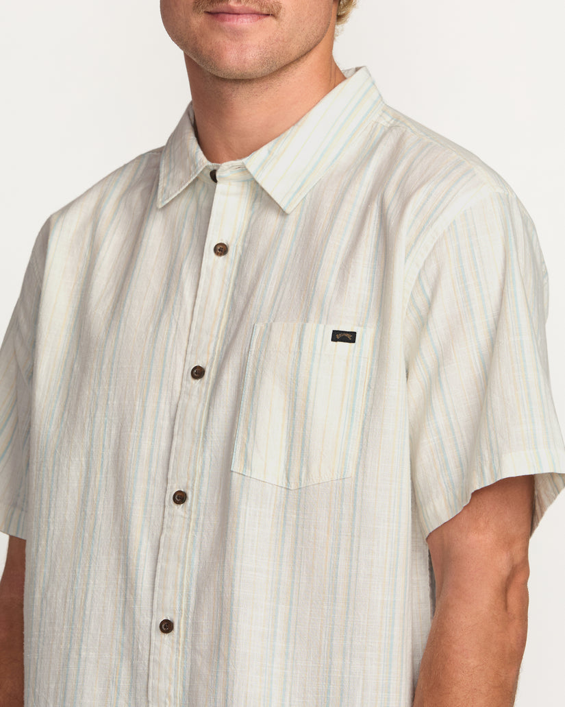 Billabong All Day Stripe SS Woven OFW-OFF WHITE M