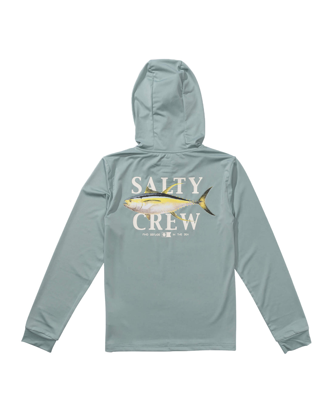 Salty Crew Yellowfin Boys Sunshirt Hoodie Mackerel L