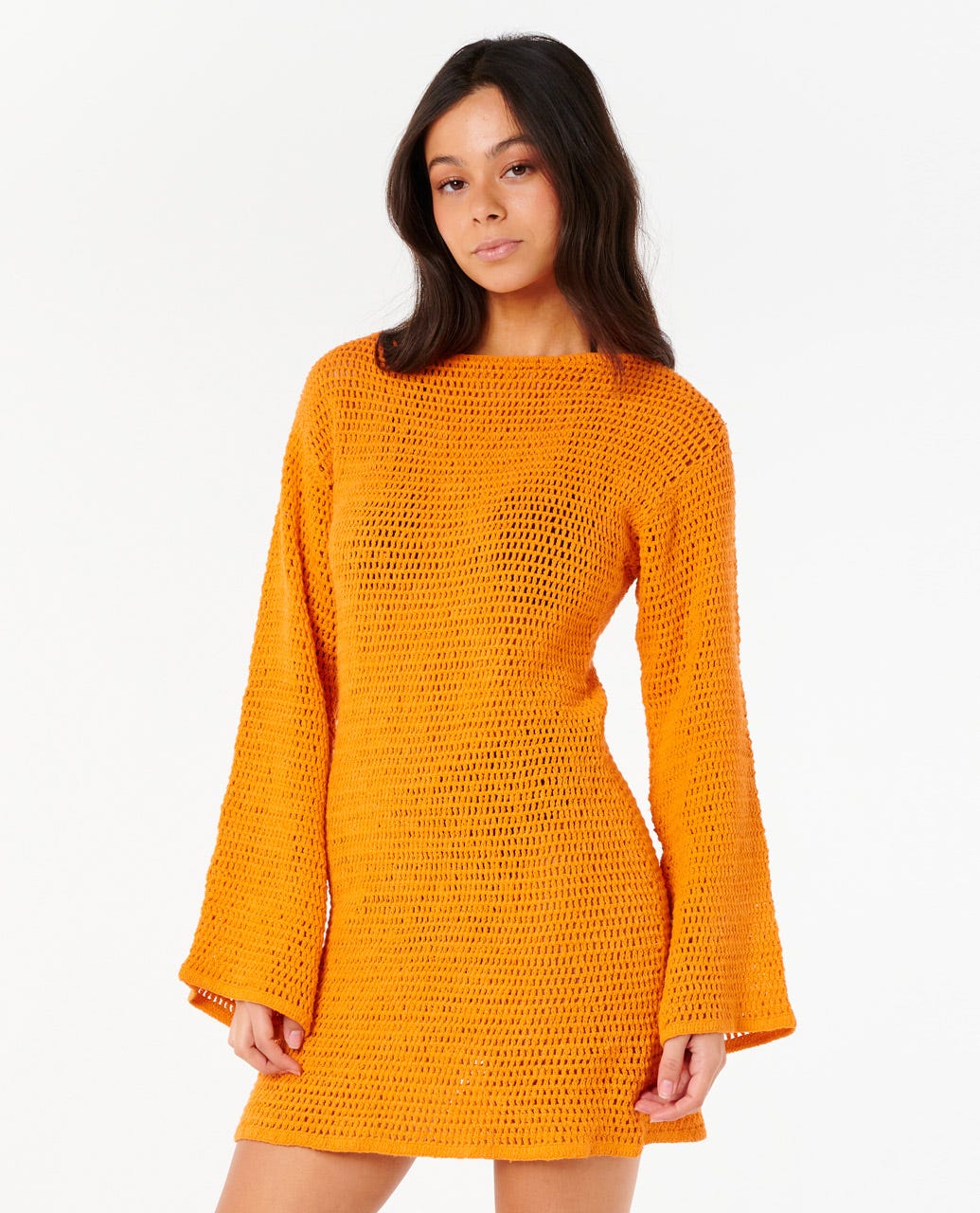 RIP CURL NEON ISLES L/S CROCHET DRESS 3473 L