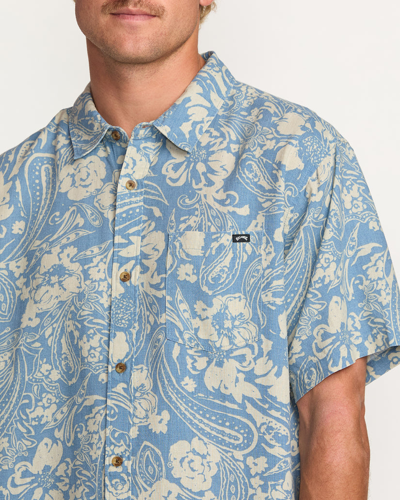 BILLABONG CORDOBA SS SHIRT CHARCOAL/NAVY M