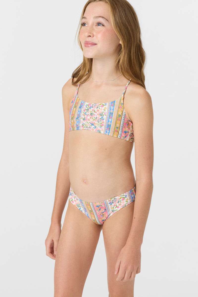 O'NEILL CORA FLORAL RUCHED BRALETTE SET MUL 14