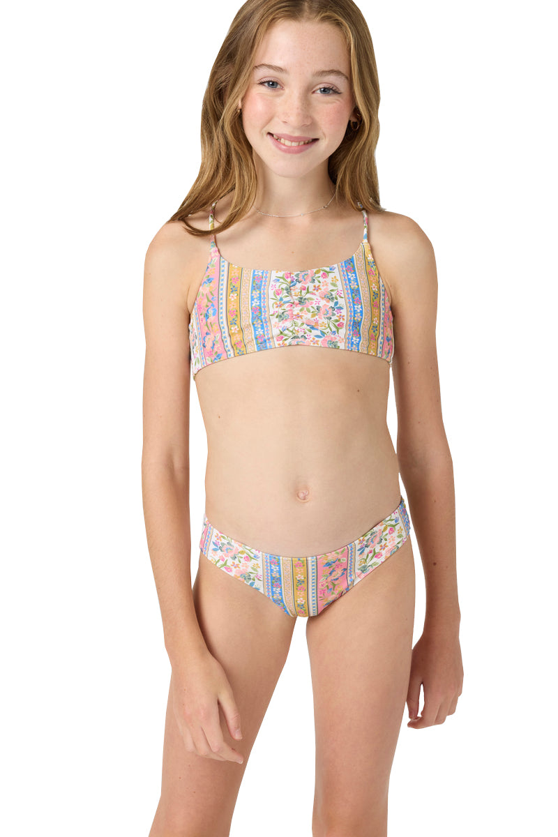 O'NEILL CORA FLORAL RUCHED BRALETTE SET MUL 14