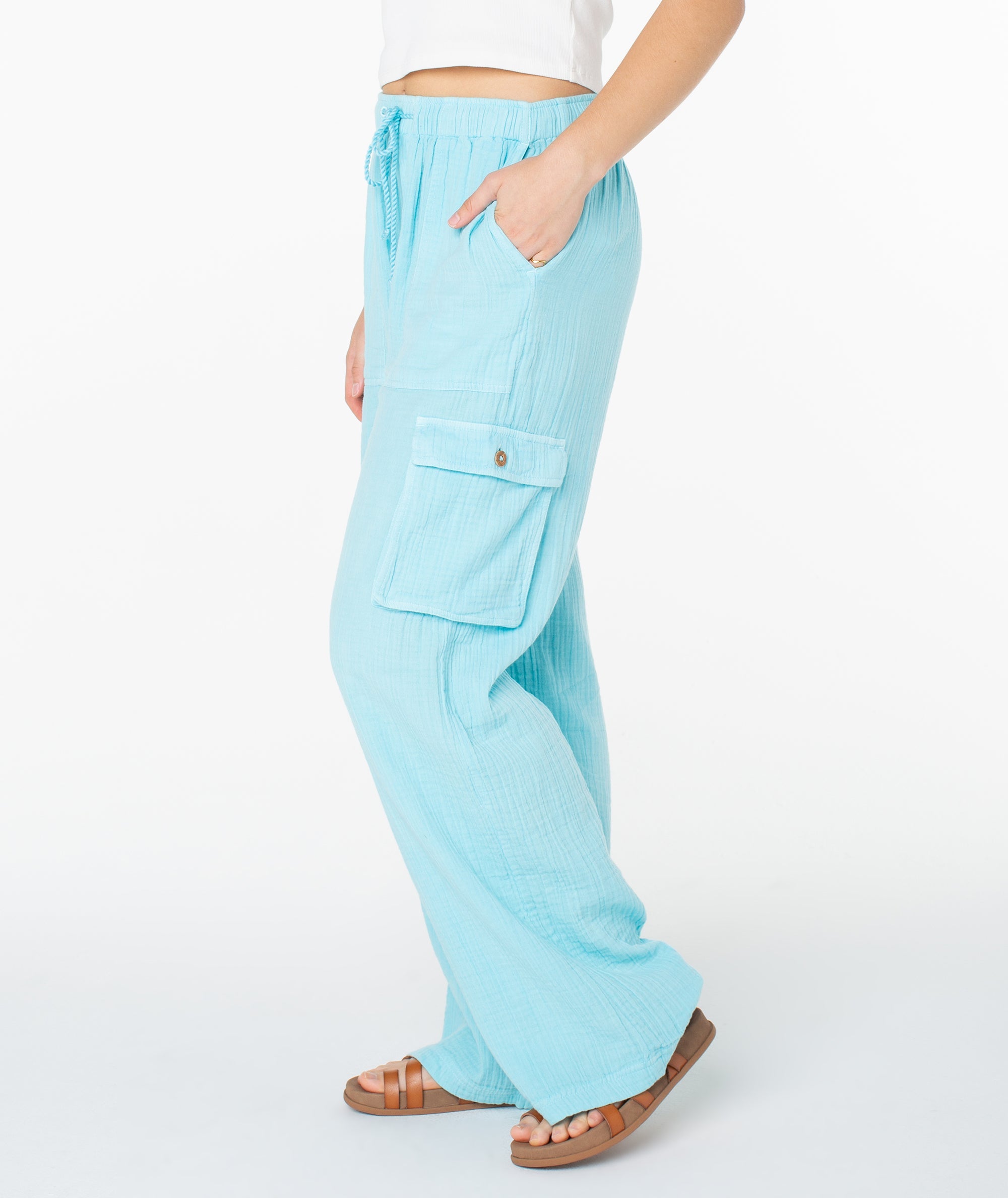 Roxy Precious Cargo Solid Beach Pants BTB L