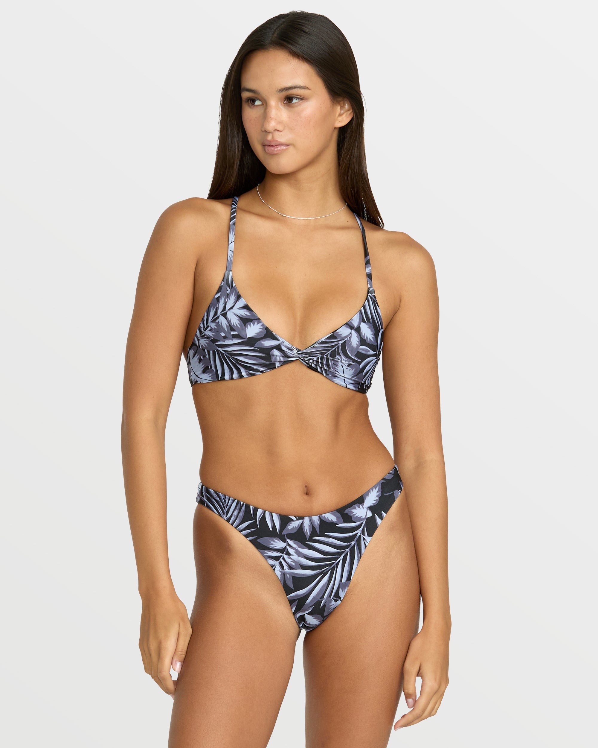 Volcom Paradise Dreamer Twist X Bikini Top BLK S