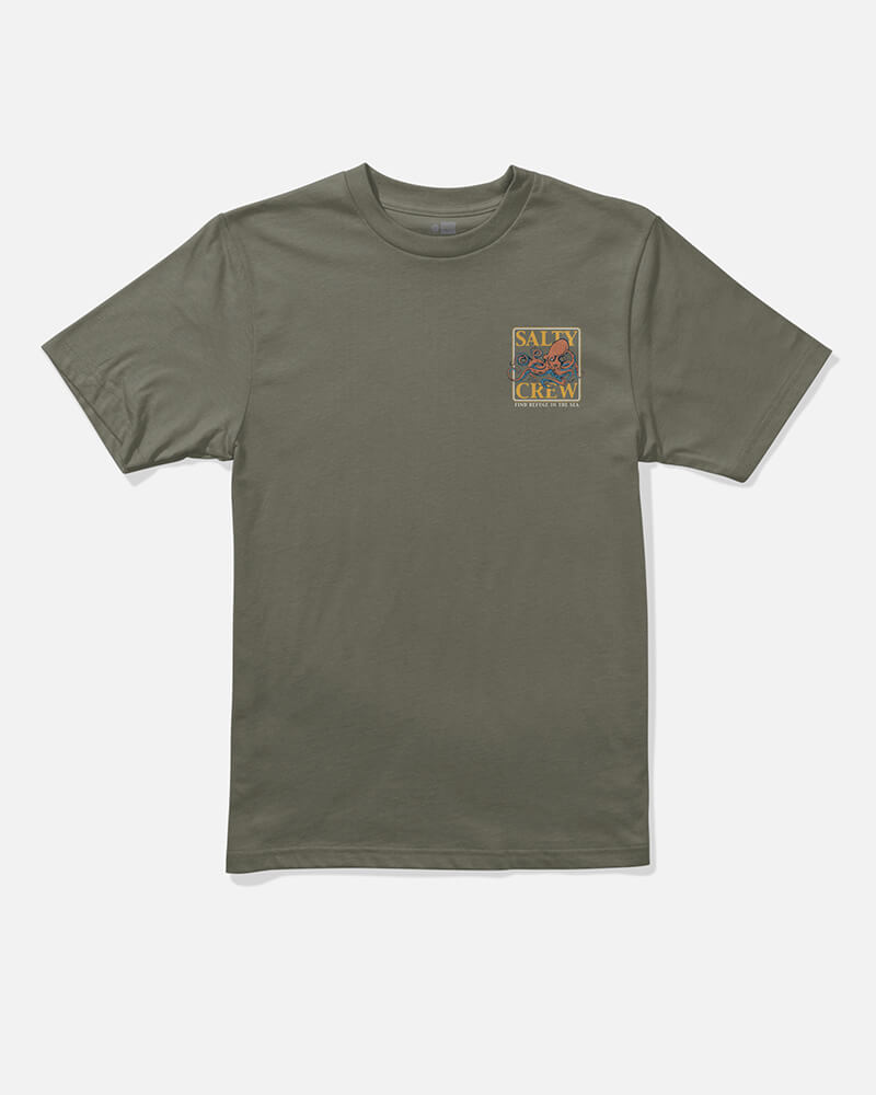 Salty Crew Ink Slinger Boys SS Tee Dusty Olive L