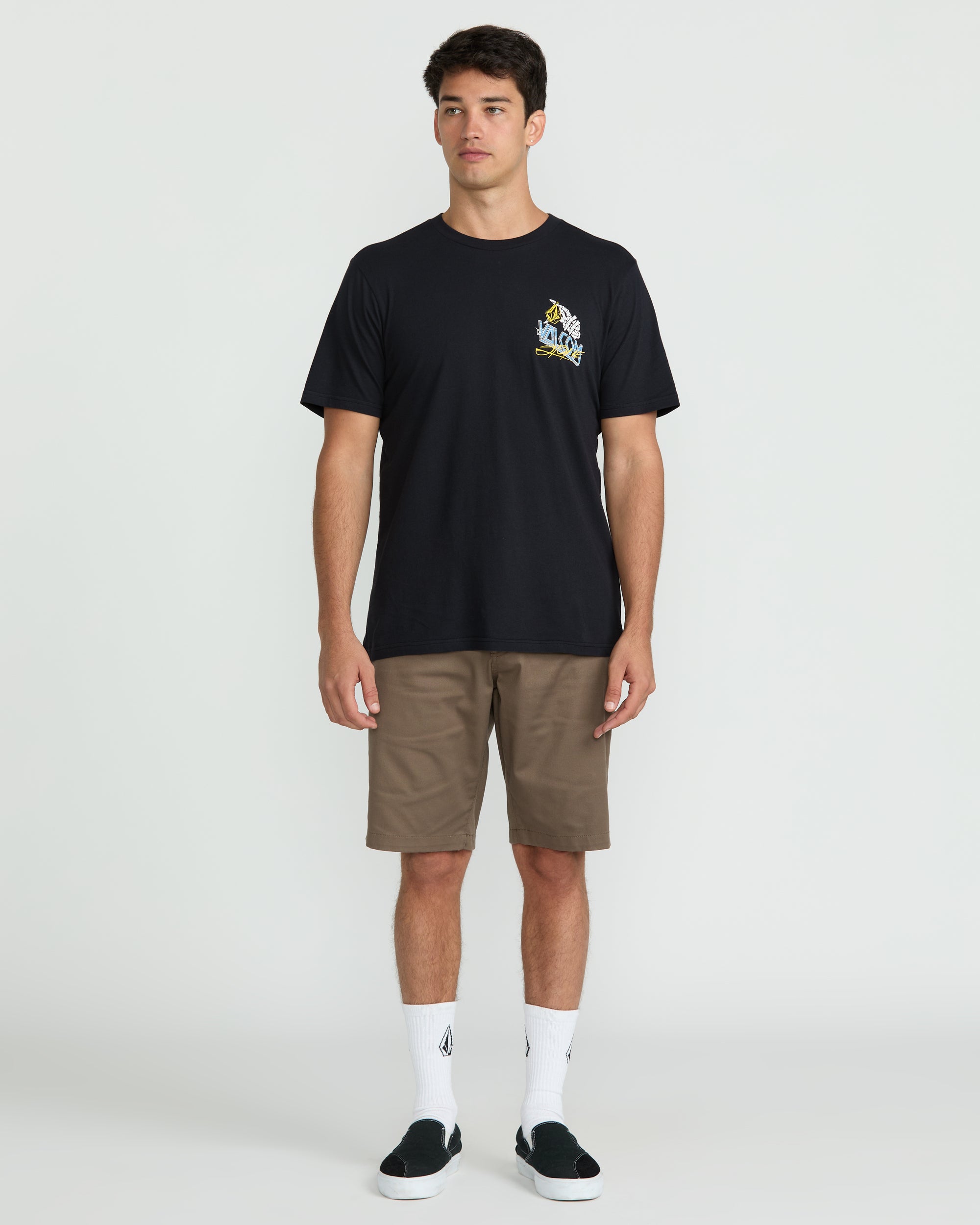 Volcom Dropped This SS Tee AQK-ANTIQUE BLACK L