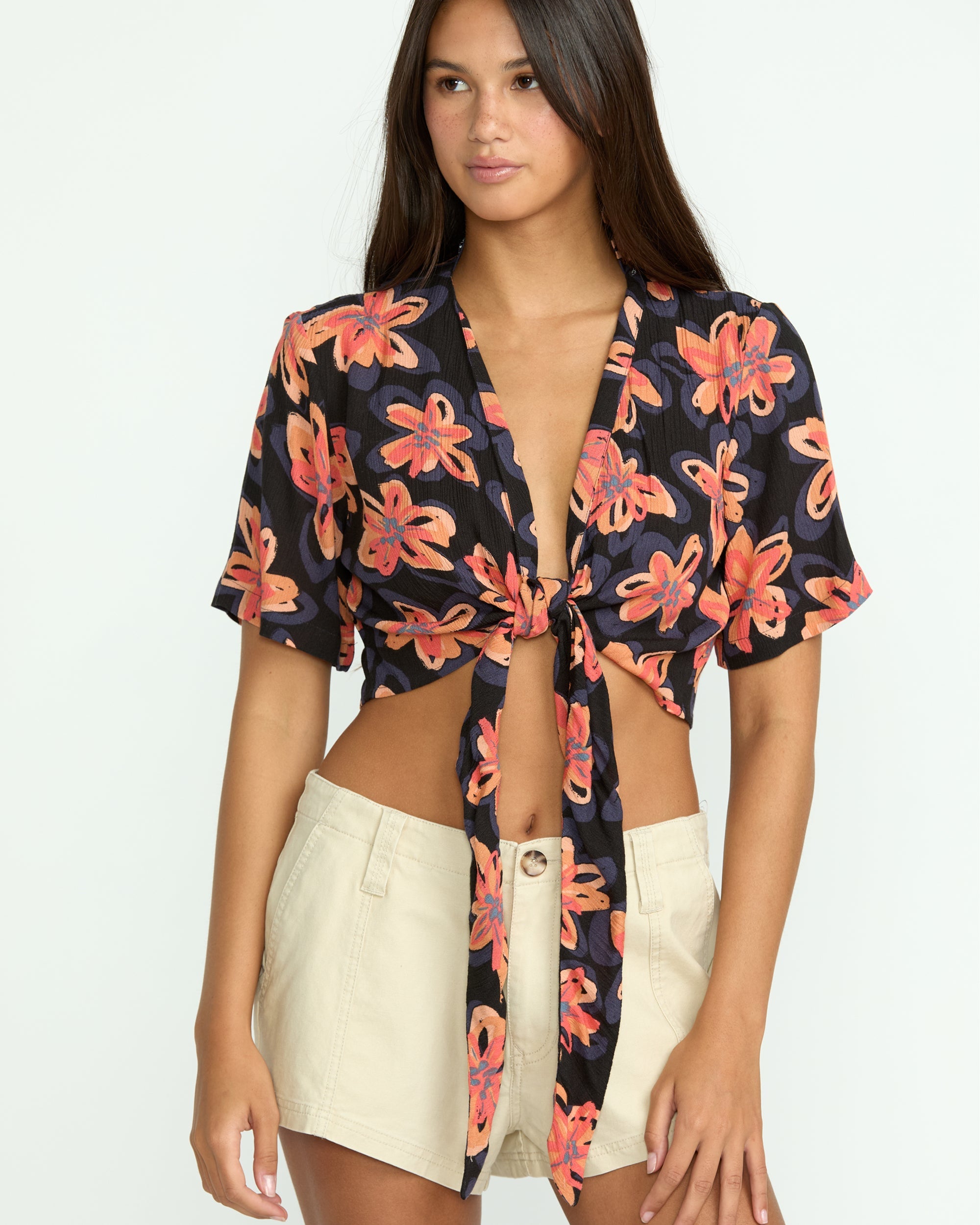 Volcom Deep Tropix SS Top BLK XS