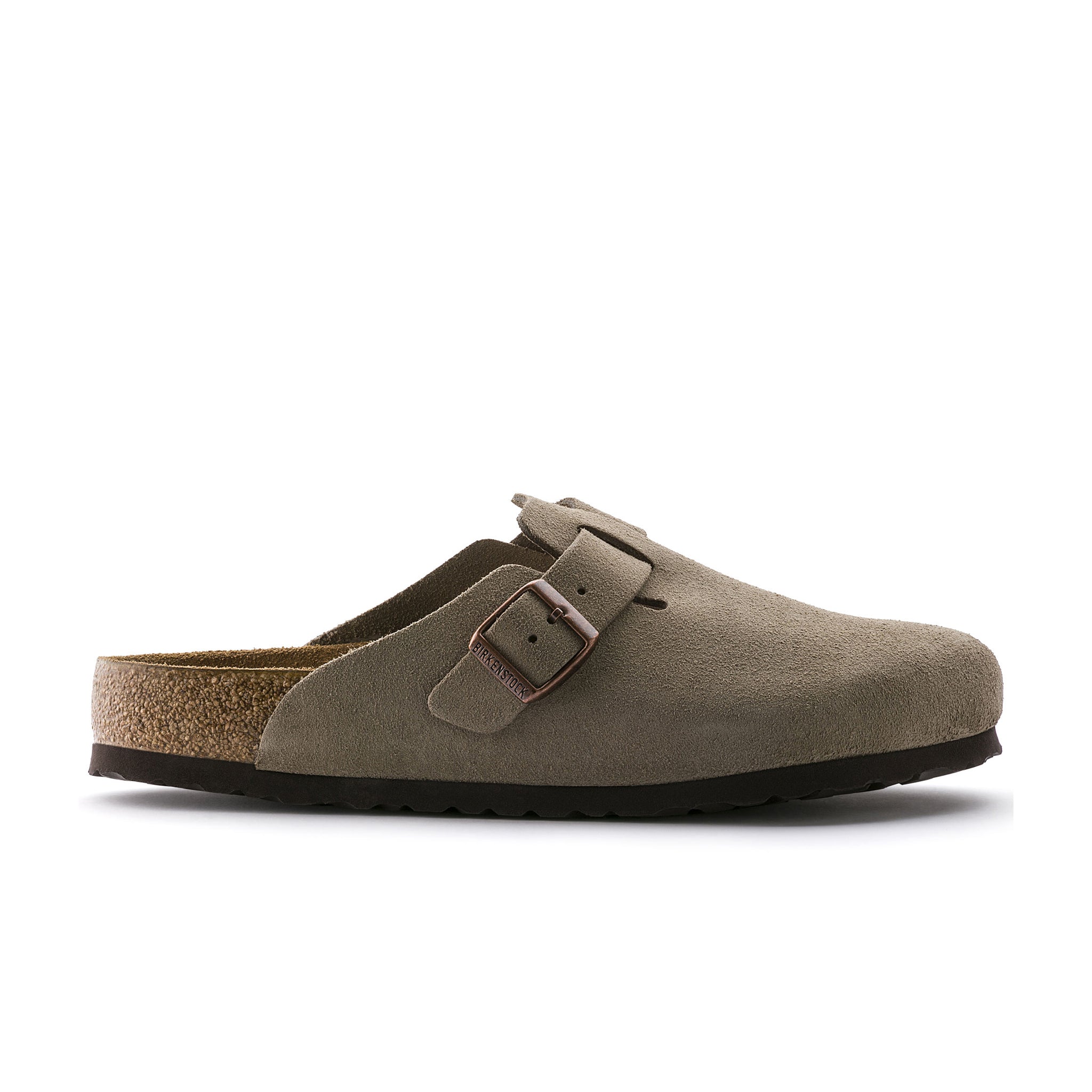 Birkenstock Boston Soft Footbed Mens Clog Suede-Taupe 12