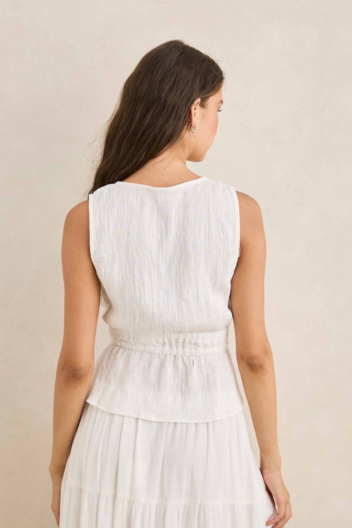 RHYTHM KEIKI PLUNGE TOP CREAM 2S