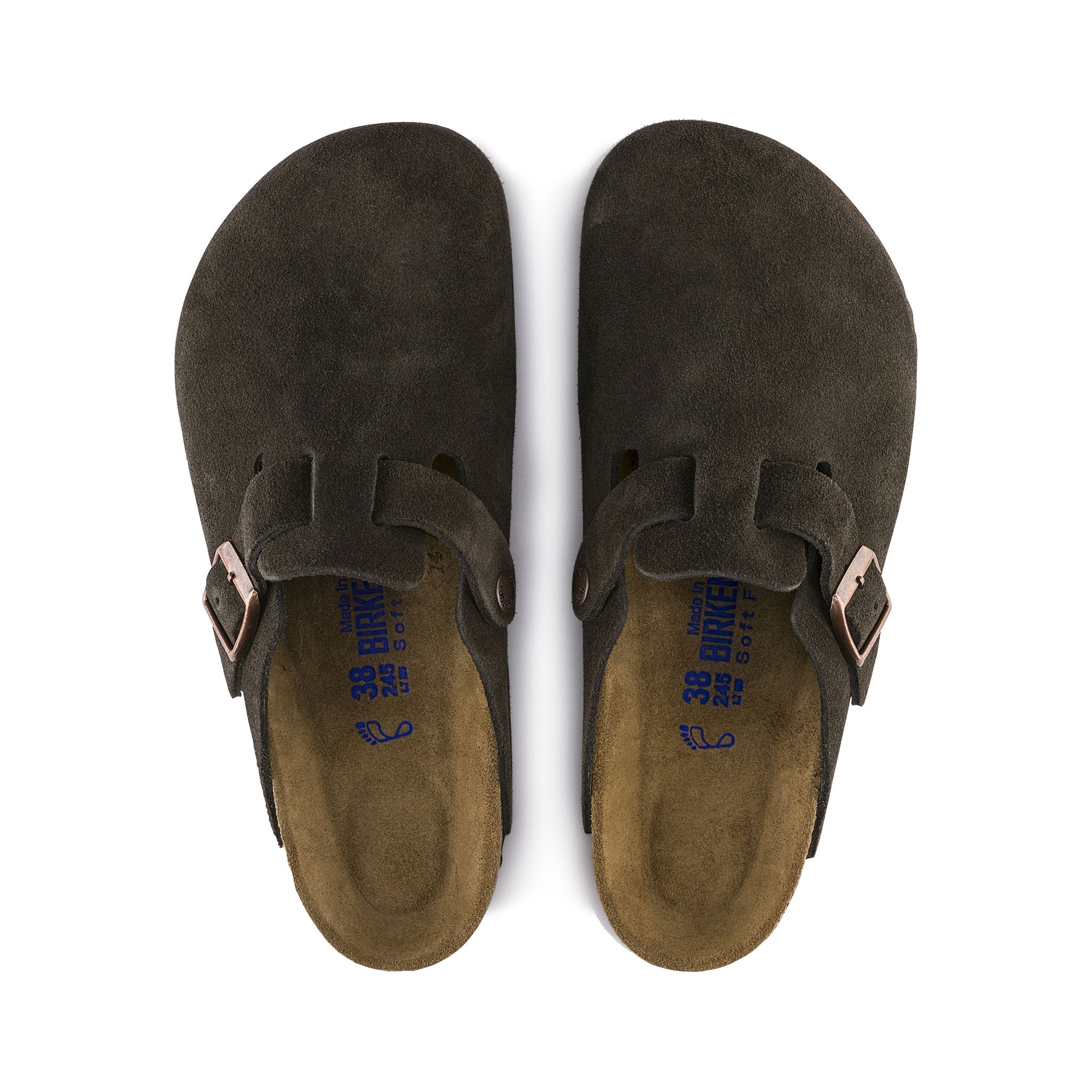 Birkenstock Boston Soft Footbed Womens Clog Suede-Mocha 8