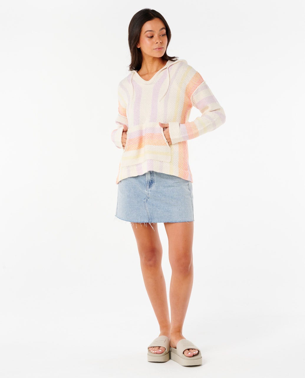 Rip Curl Knit Isles Poncho 0037-Purple S