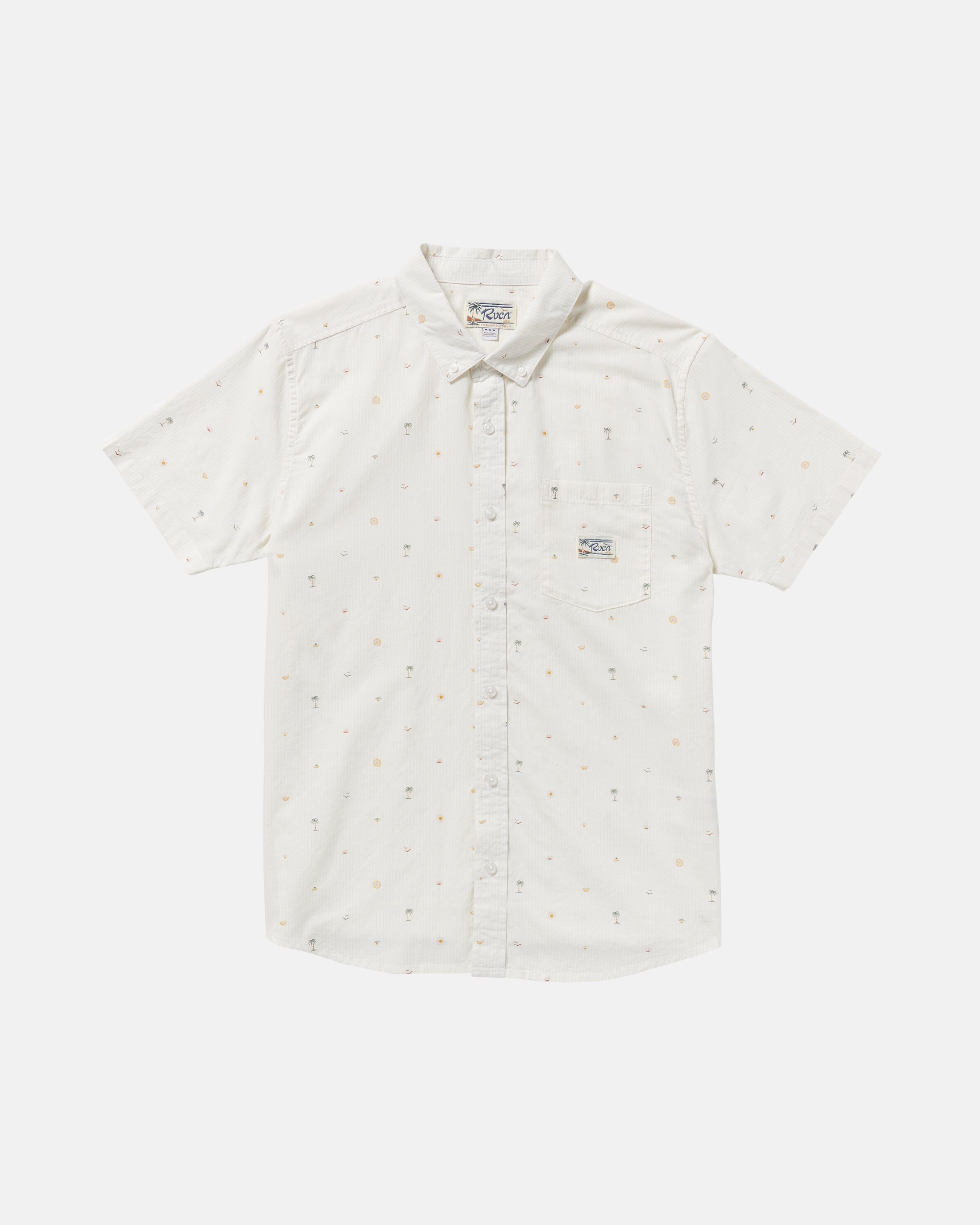 RVCA EXOTICA SEERSUCKER SS WHT-WHITE S