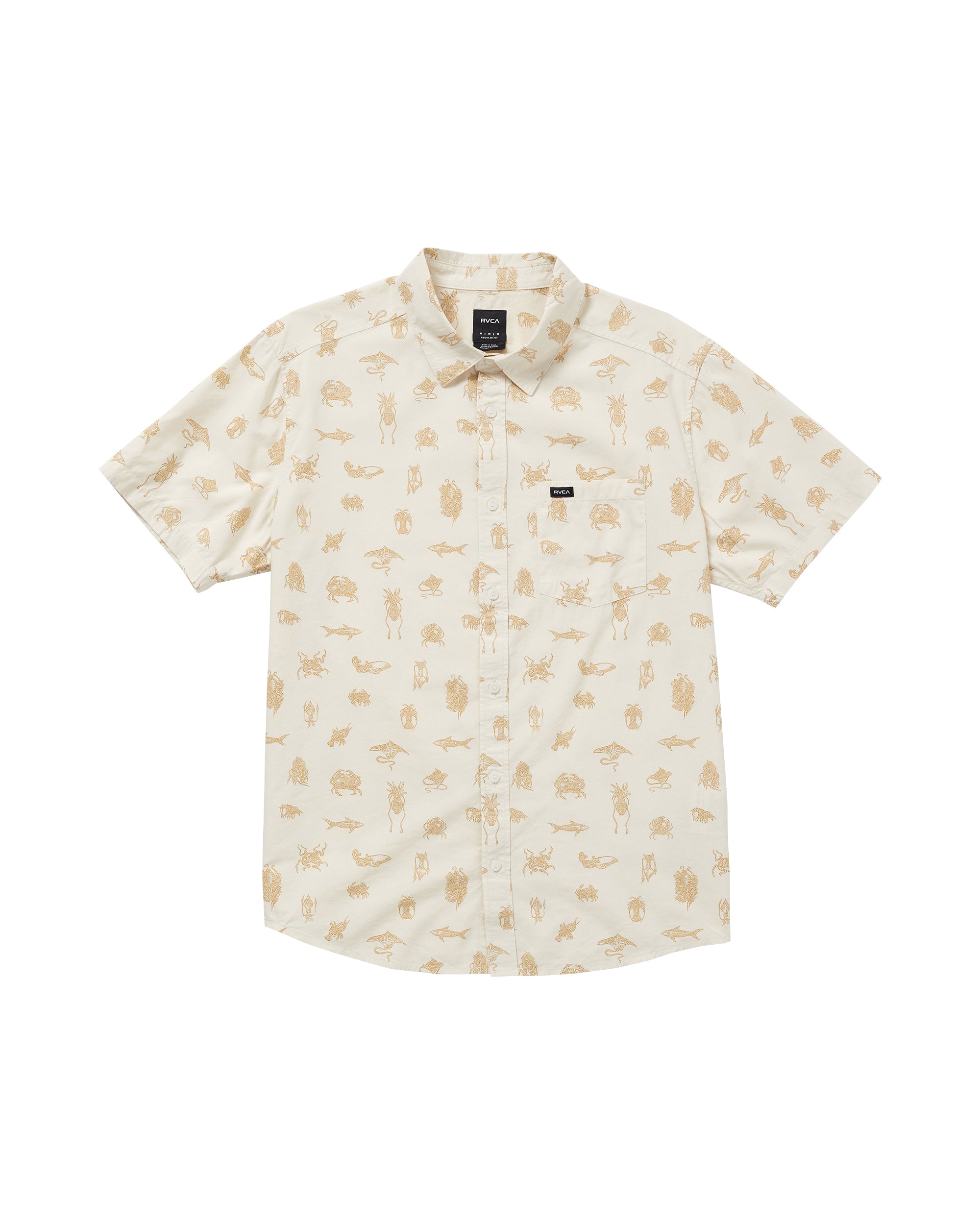 RVCA SEA LIFE SS NAT-NATURAL S