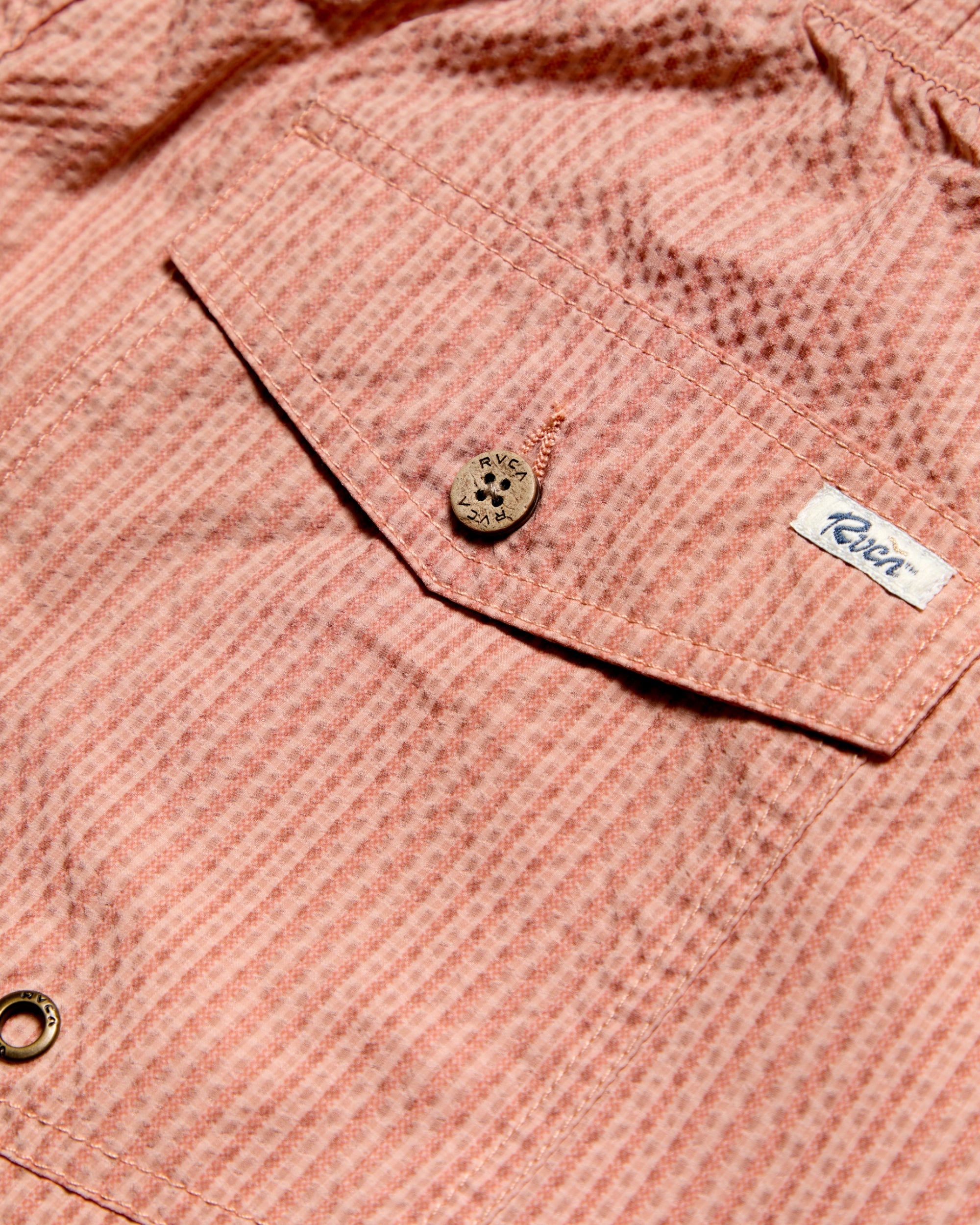 RVCA EXOTICA SEERSUCKER ELASTIC 17 APC-APRICOT L