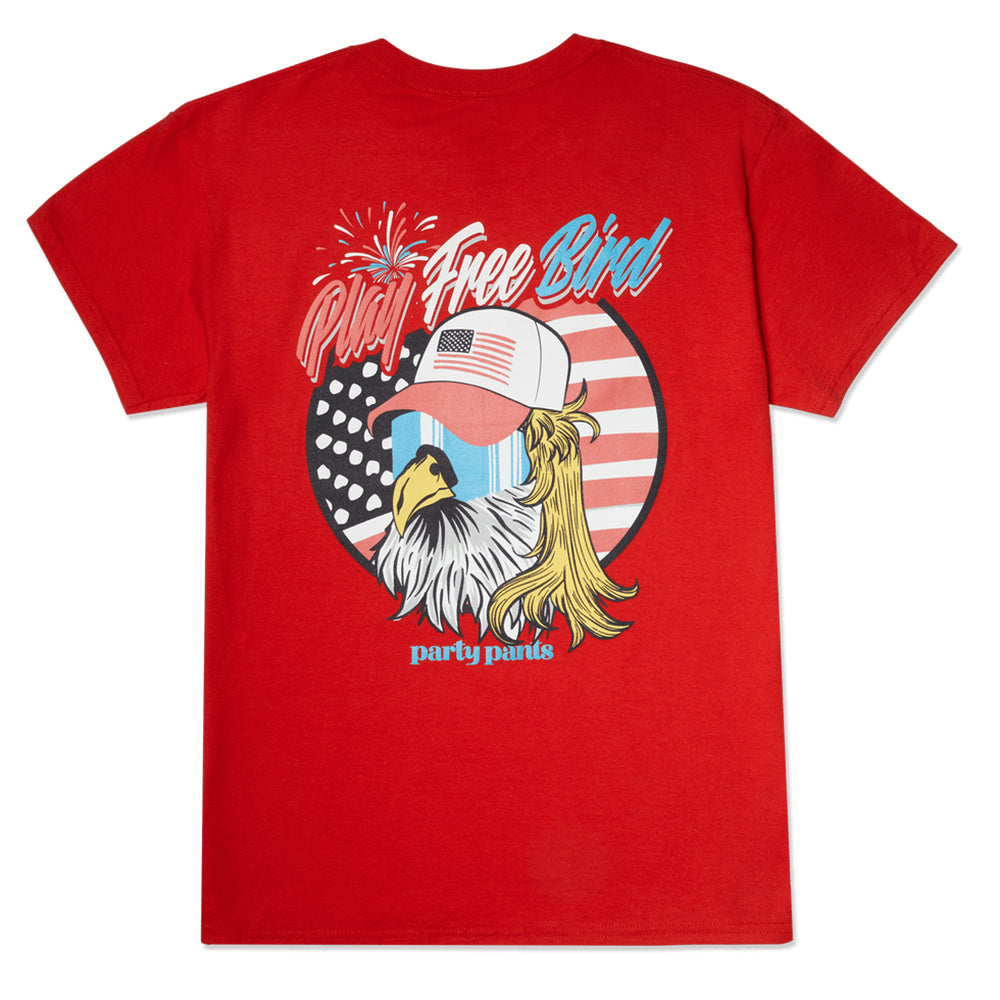 Party Pants Youth SS Tee Free Bird-RED M