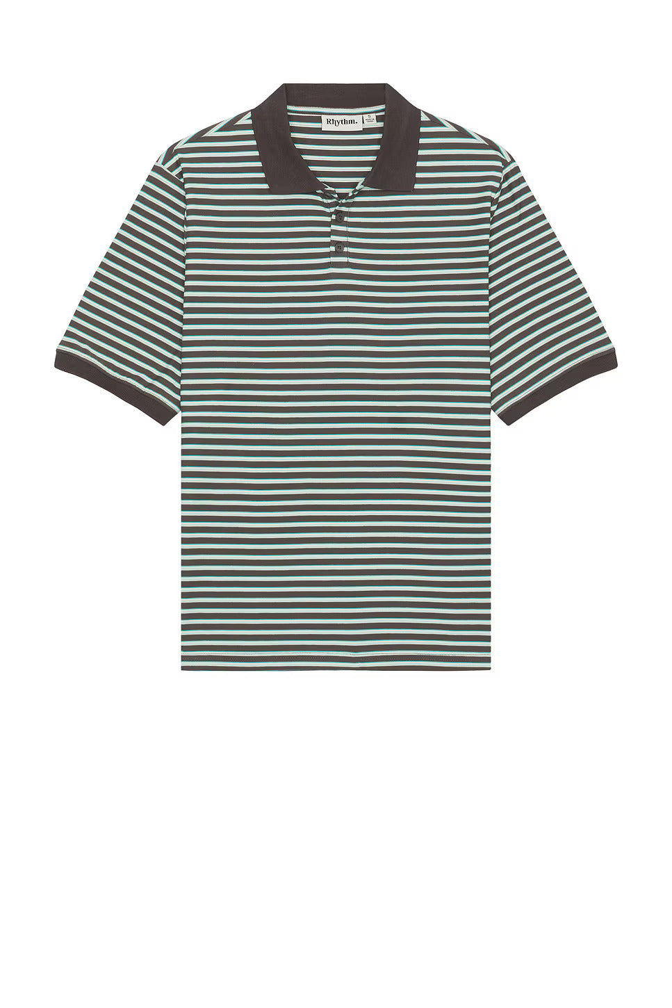 RHYTHM STRIPE SS POLO CHA-CHARCOAL 4XL