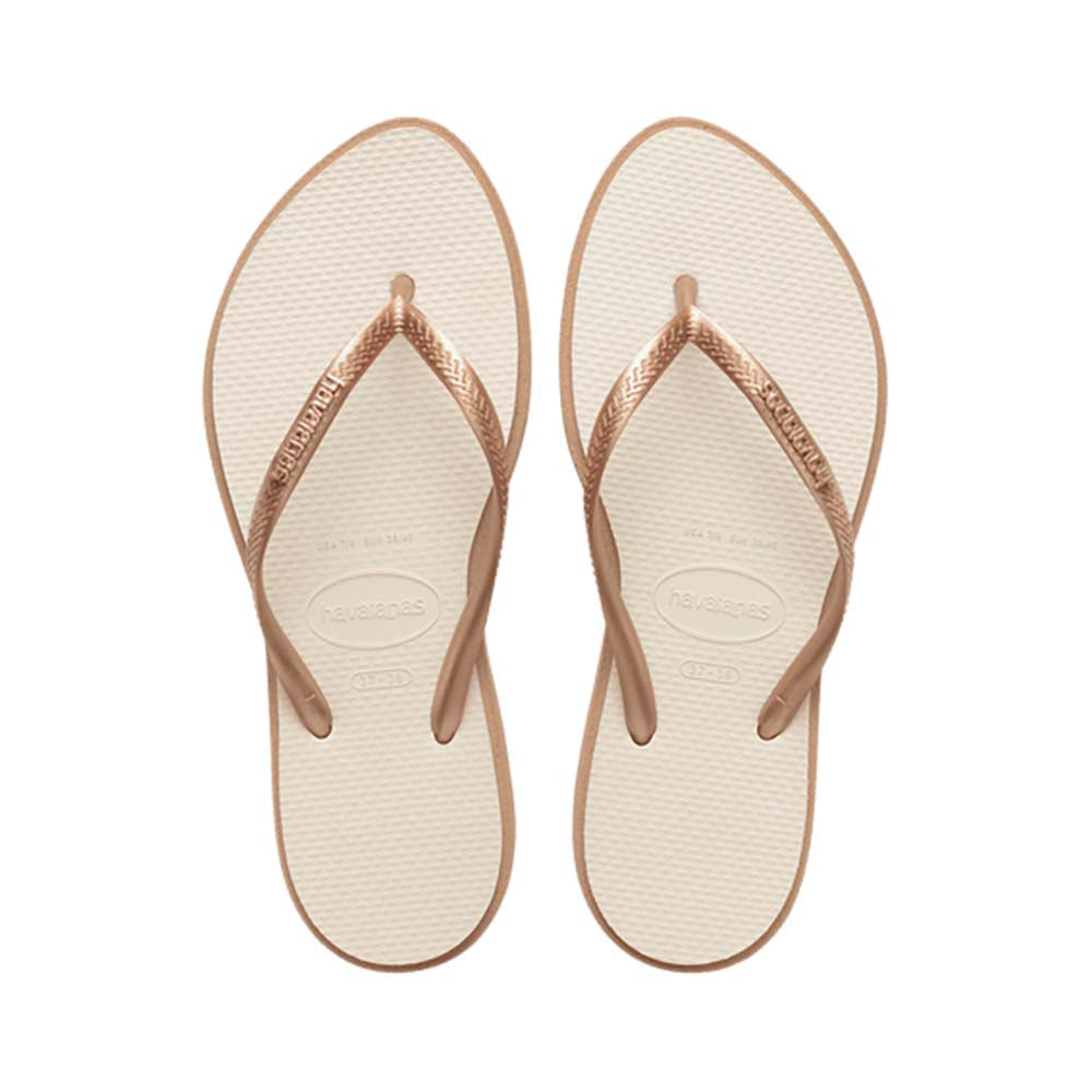 Havaianas Slim Point Womens Sandal 6842-Rose Gold-Beige 11