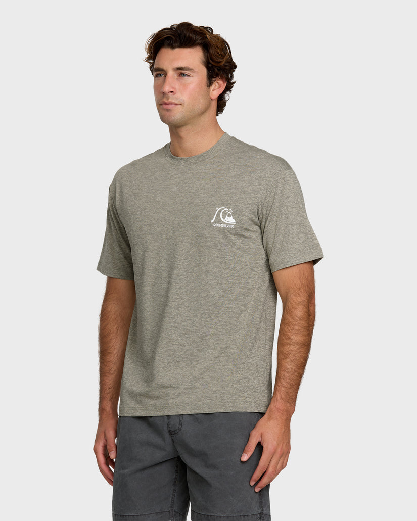 QUIKSILVER DNA LOGO SURF TEE SS SHH-SMOKED GRAY HEATHER L