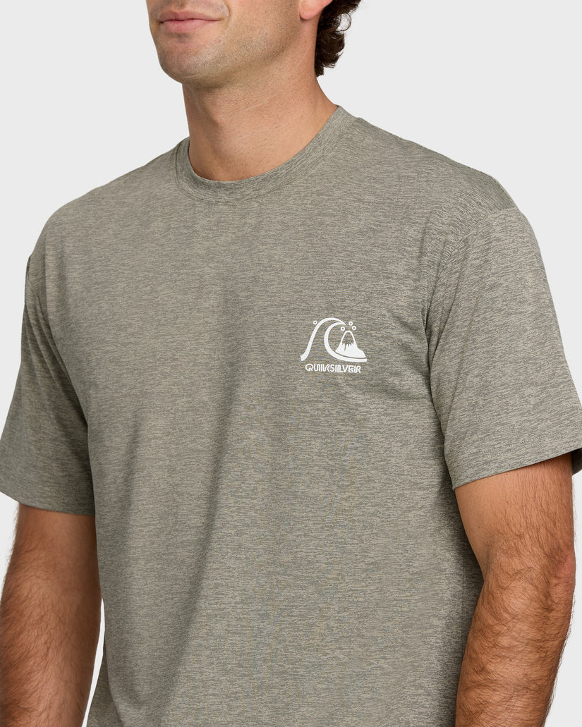 QUIKSILVER DNA LOGO SURF TEE SS SHH-SMOKED GRAY HEATHER L