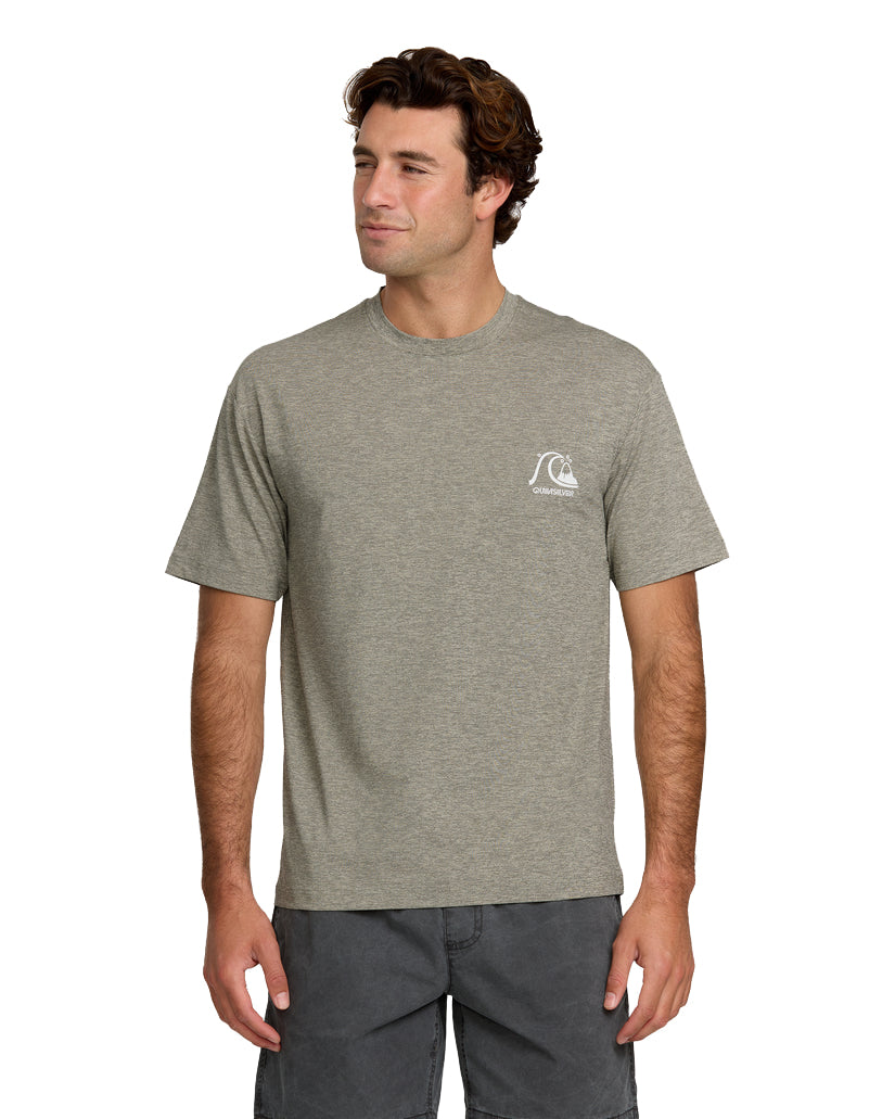 QUIKSILVER DNA LOGO SURF TEE SS SHH-SMOKED GRAY HEATHER L