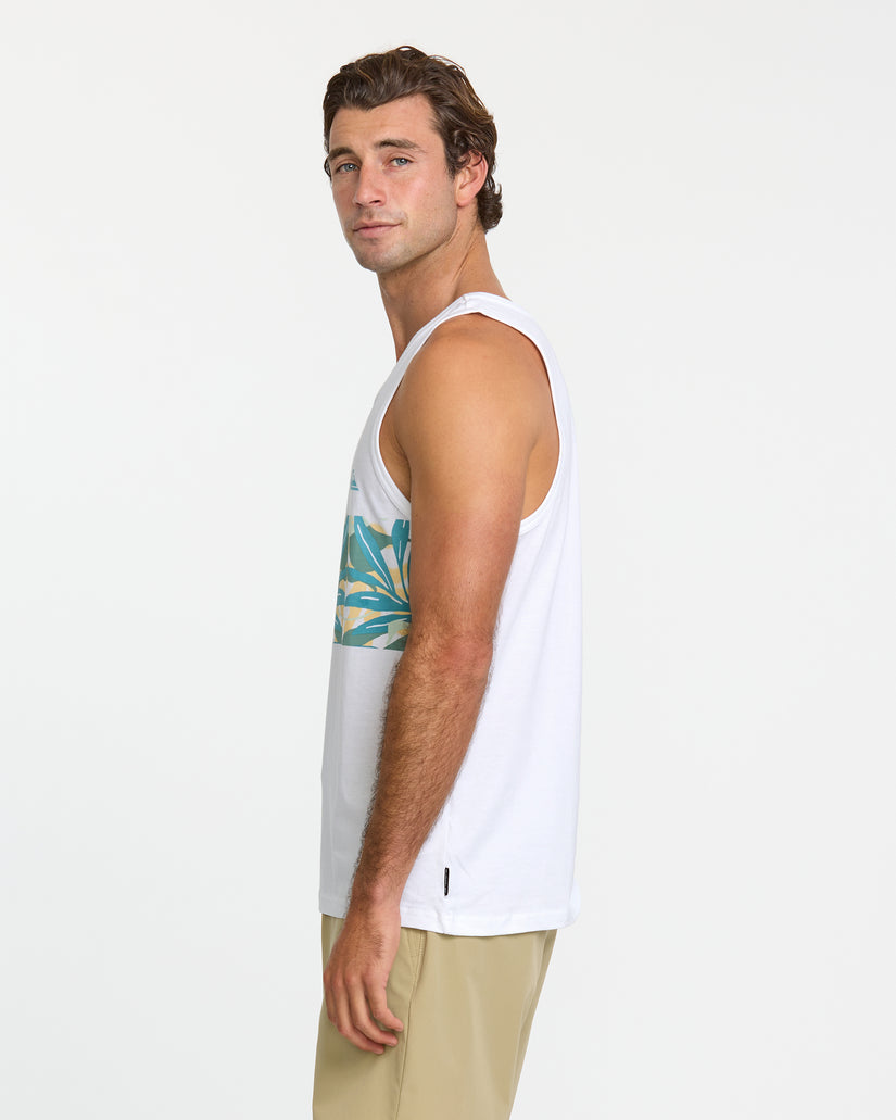 QUIKSILVER BLUEWEED STRIPE TANK MJ0 WHITE S