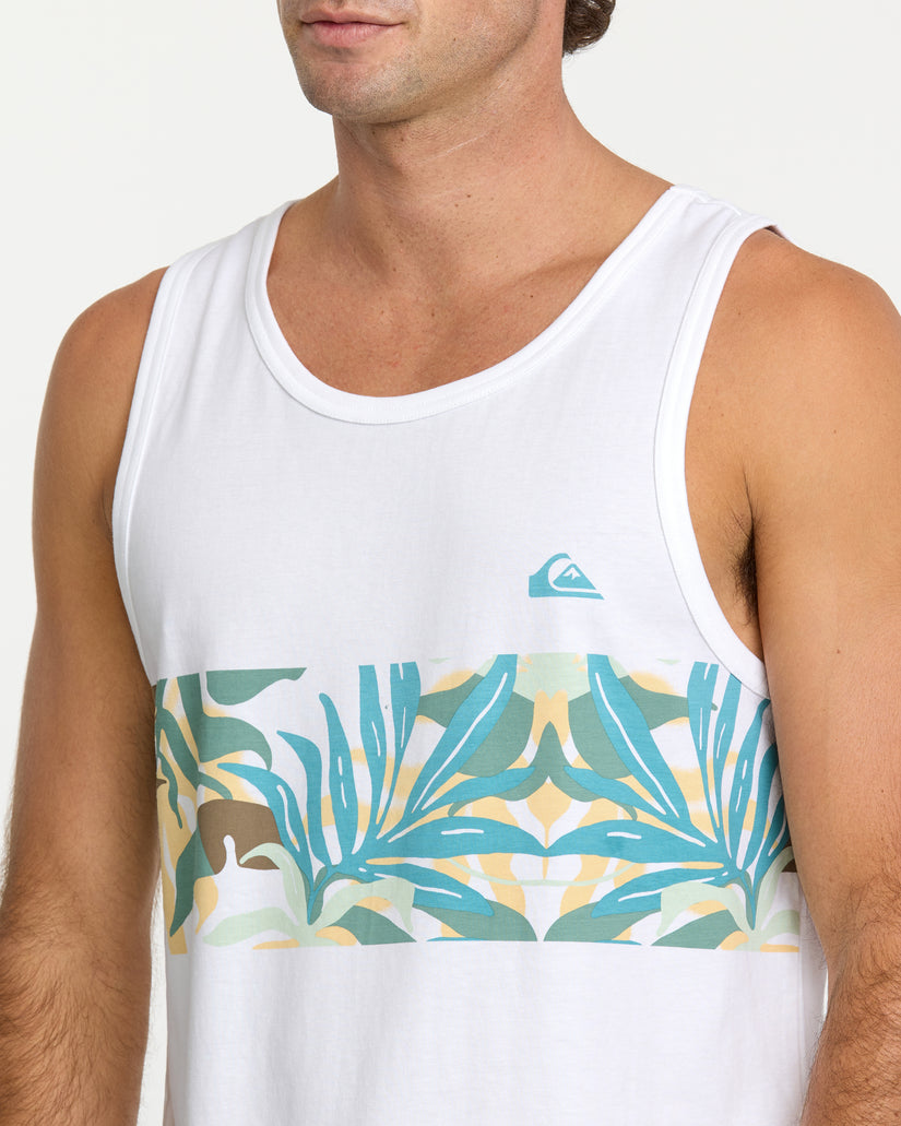 QUIKSILVER BLUEWEED STRIPE TANK MJ0 WHITE S