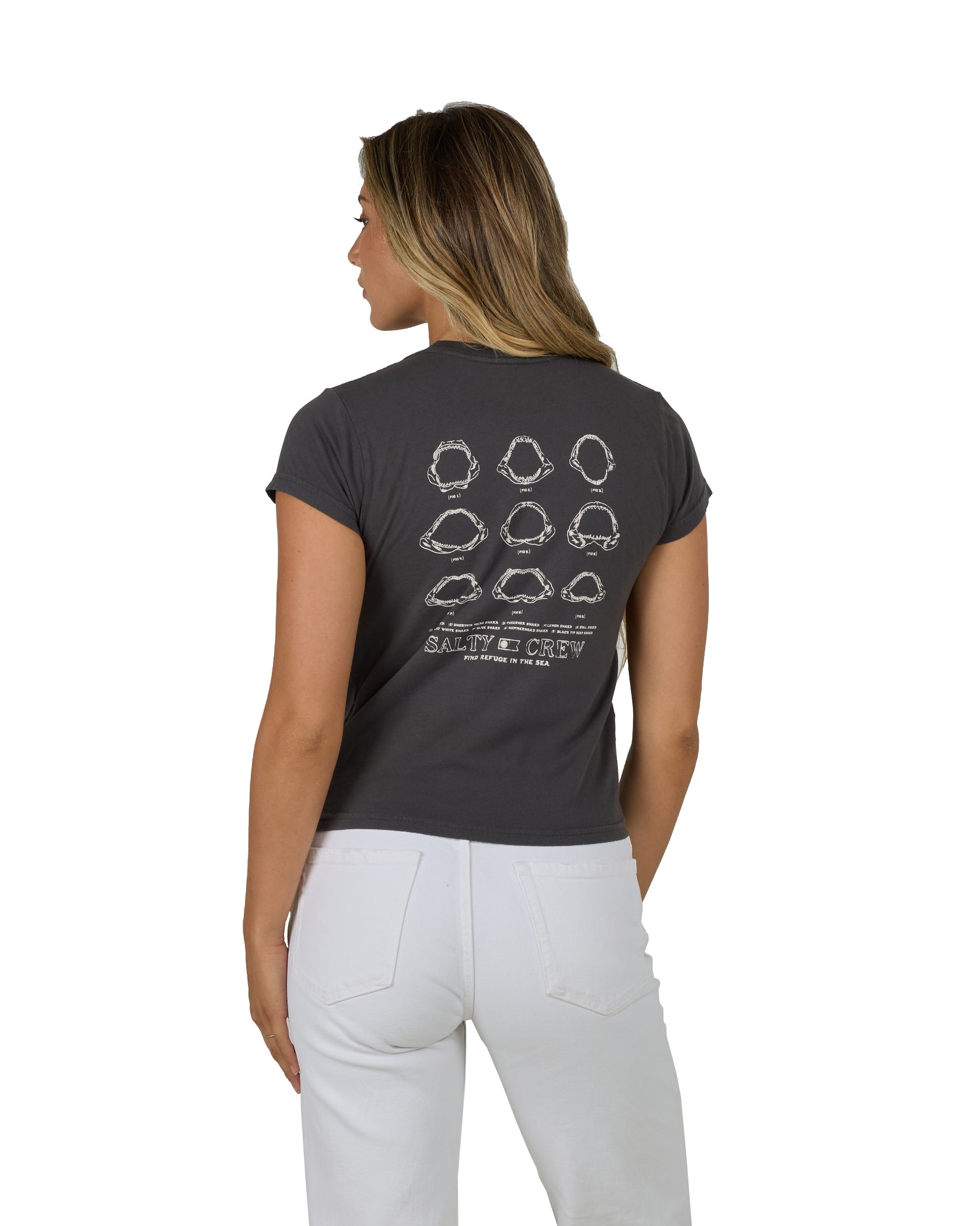 SALTY CREW JAWBONE MODERN TEE Charcoal M