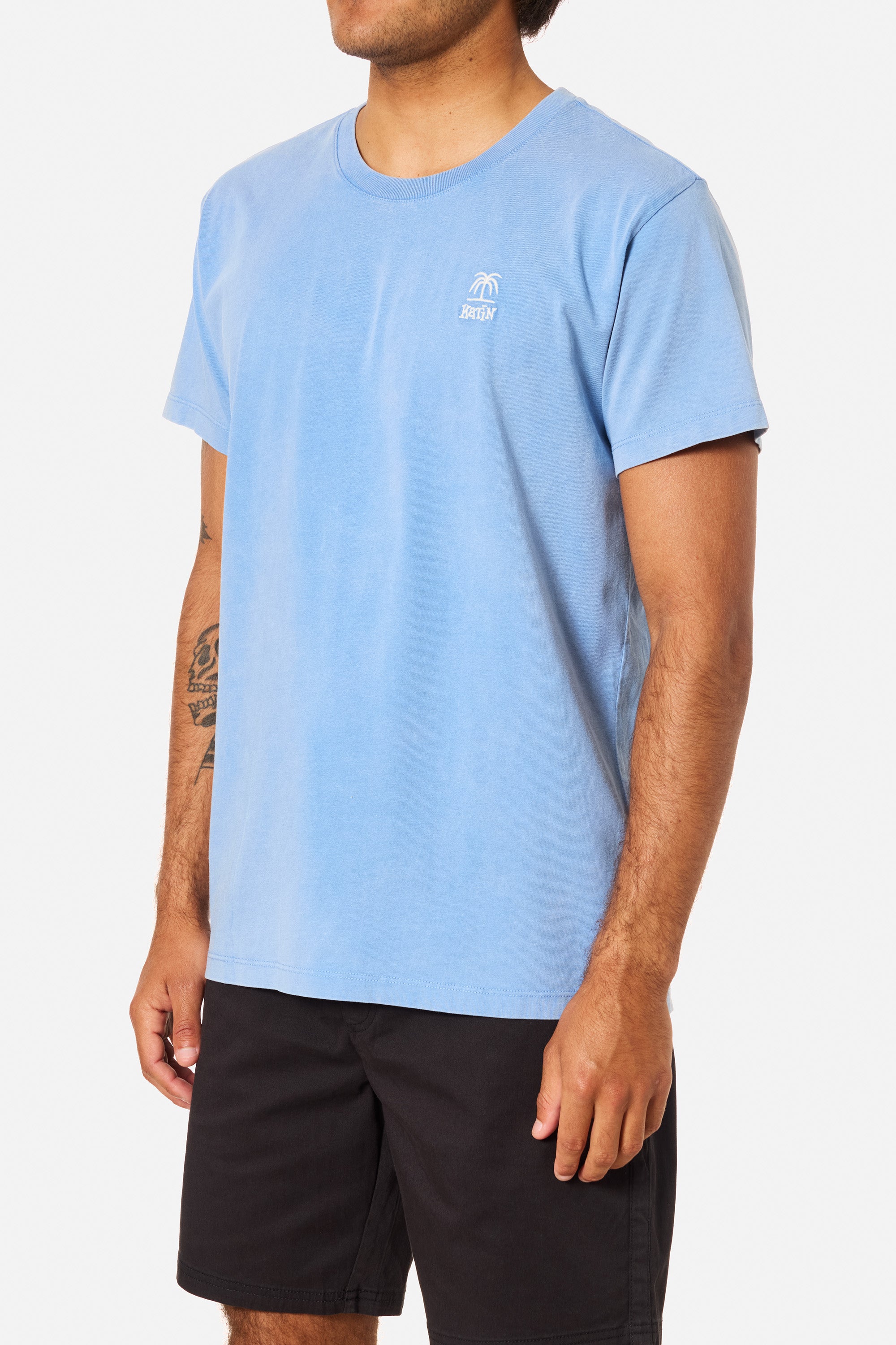 KATIN K-PALM EMB TEE BAY BLUE SAND WASH (BBSW) S
