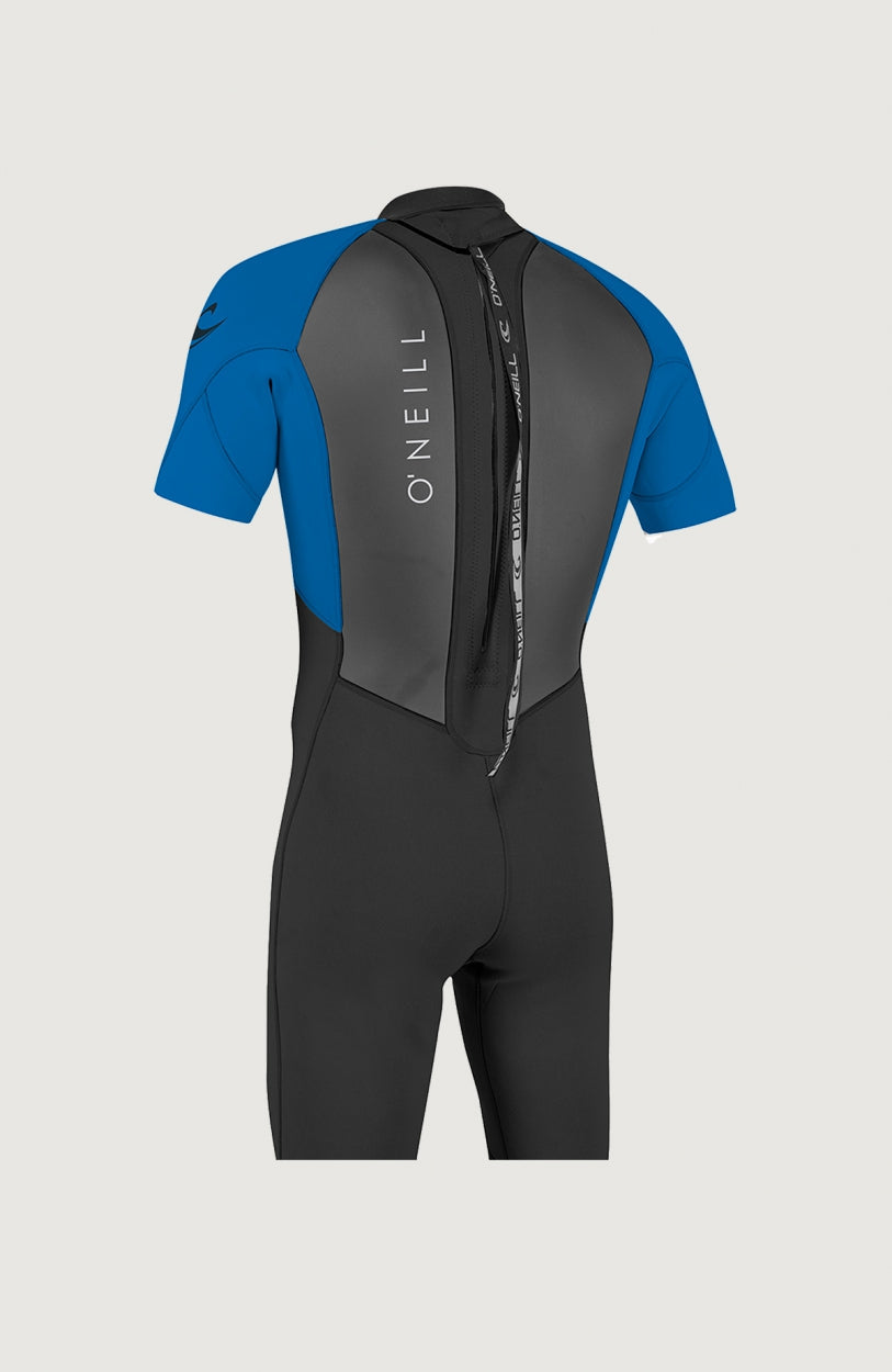 O Neill Reactor-2 2mm Back Zip Boys Springsuit CL1-Graphite-Brite Blue-Brite Blue 14