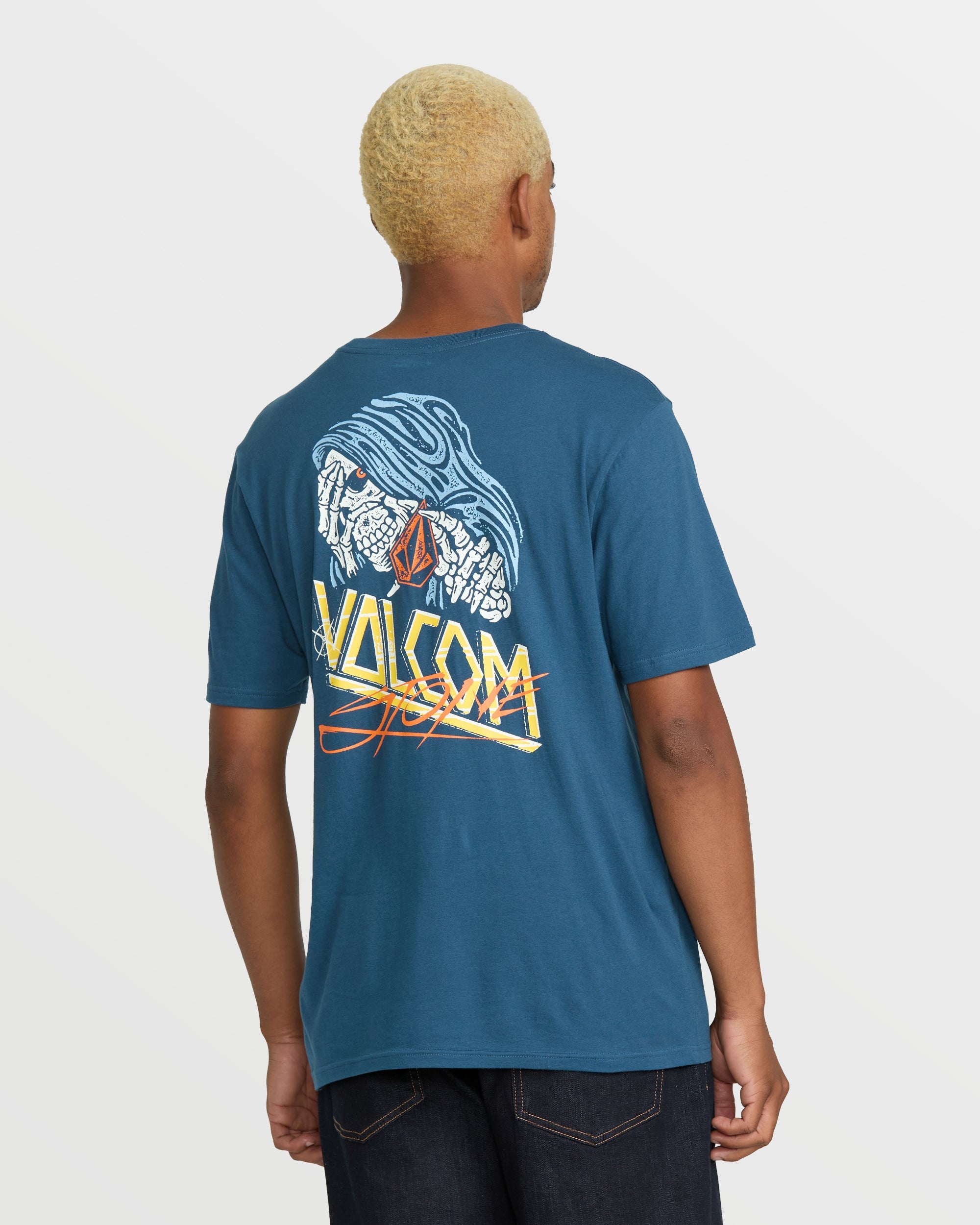Volcom Dropped This SS Tee DPB7-DEEP BLUE M
