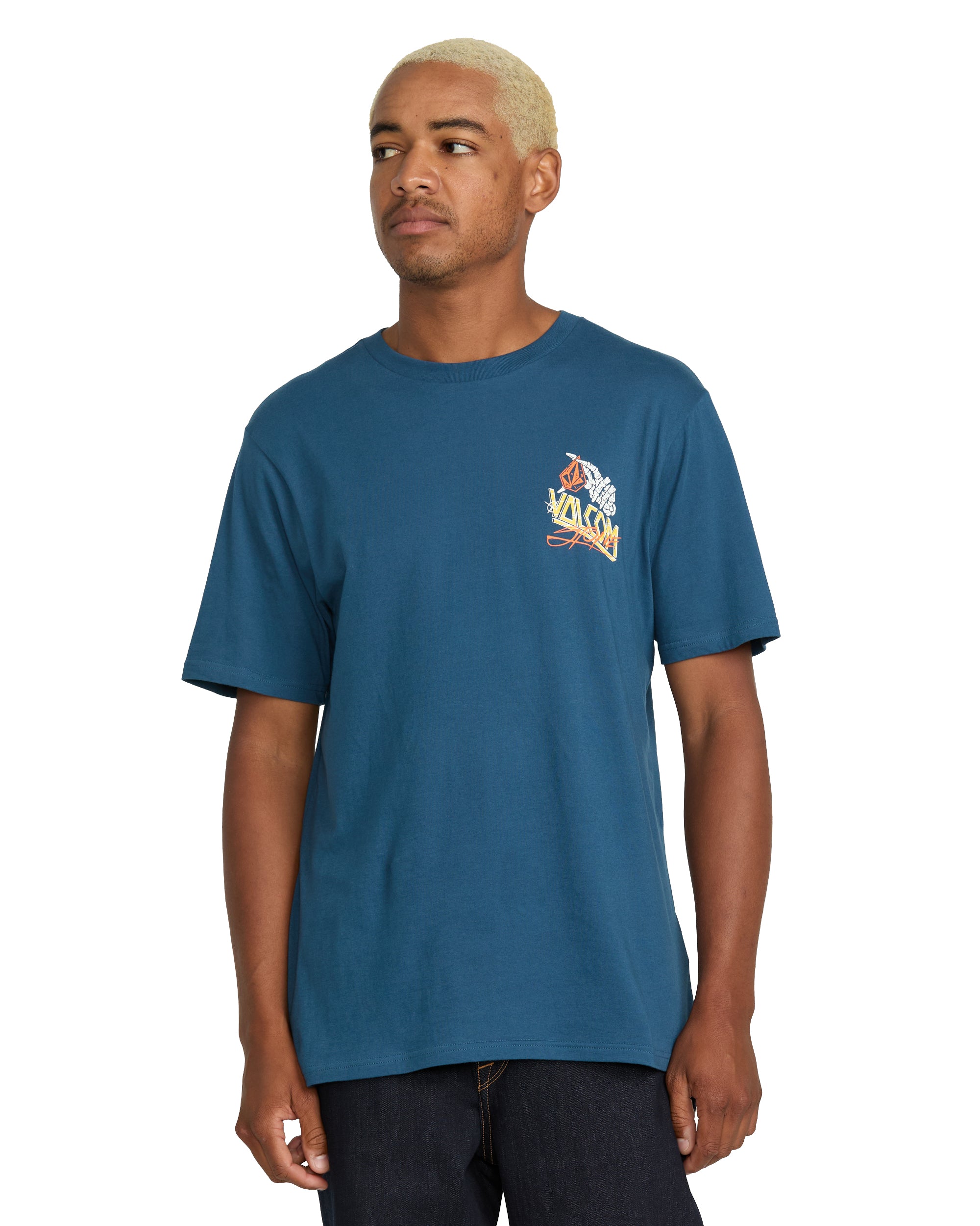 Volcom Dropped This SS Tee DPB7-DEEP BLUE XXL