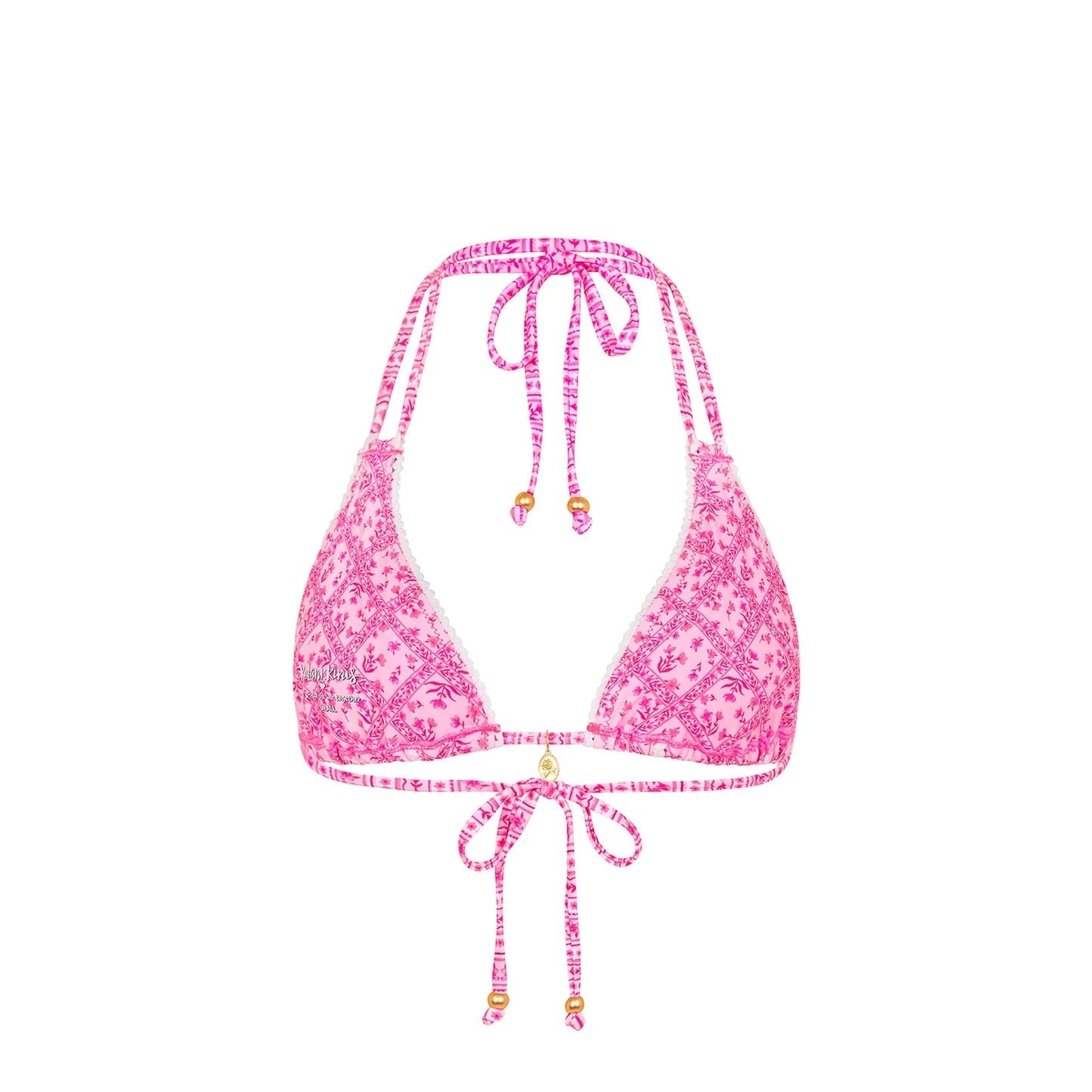 Kulani Kini Decorative Panel Halter Bikini Top