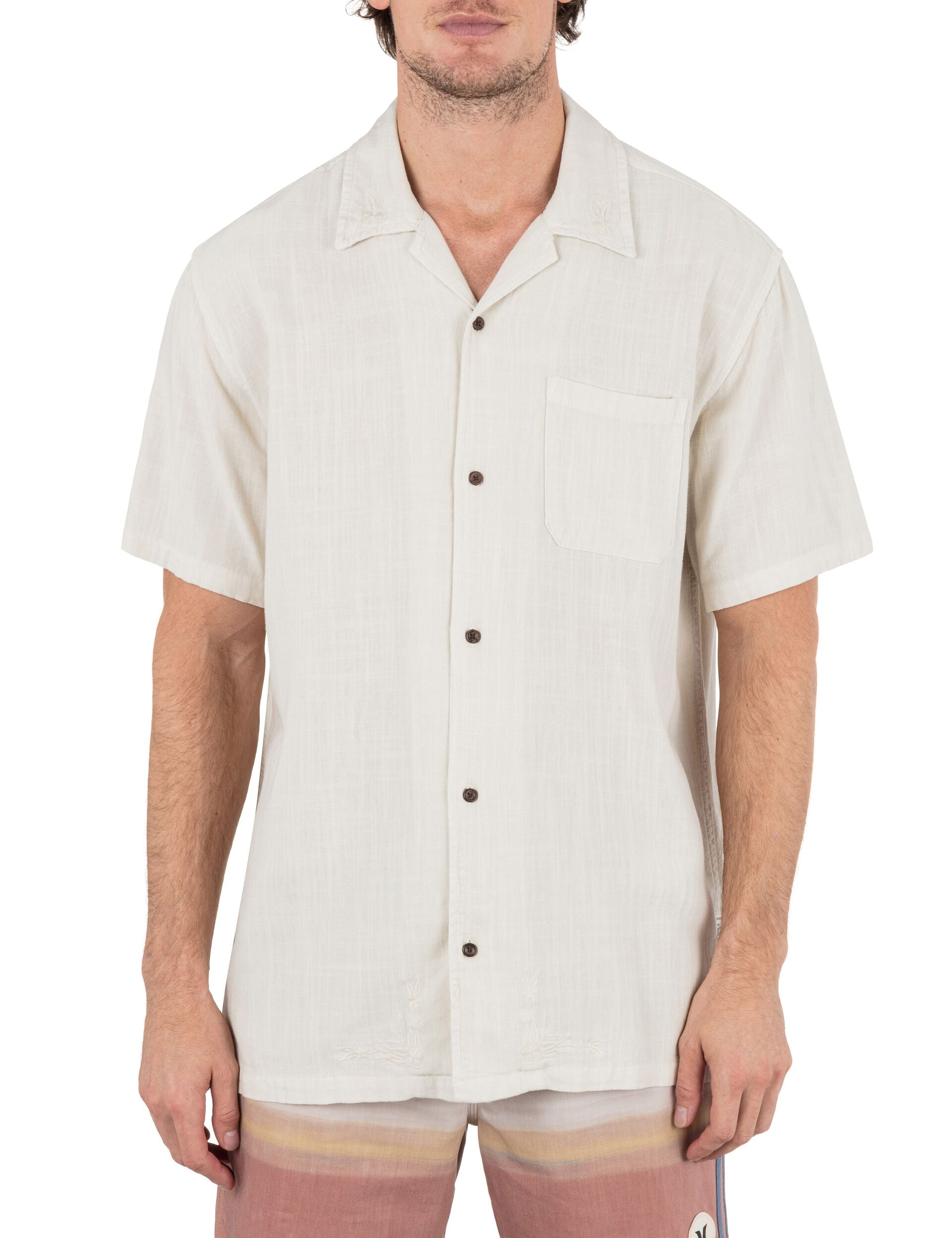Hurley Laguna Camp SS Woven 073-FogGrey-Bone S
