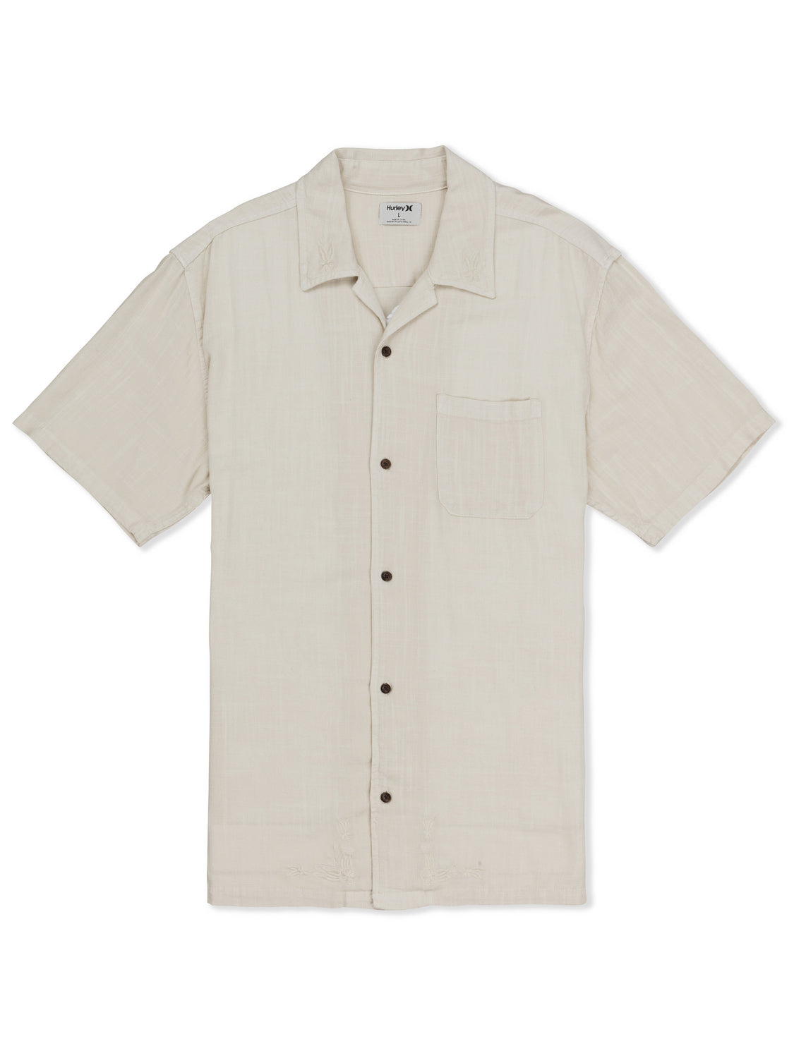 Hurley Laguna Camp SS Woven 073-FogGrey-Bone S